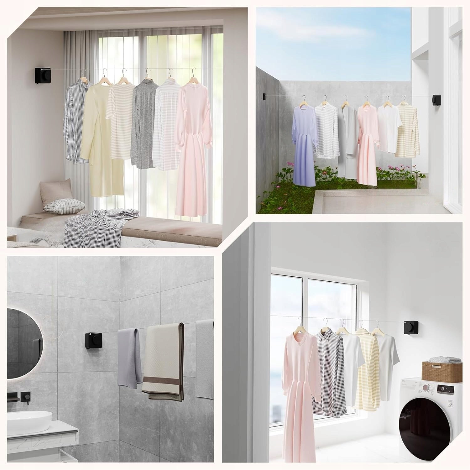 STRING CORD STEEL STRETCH WALL FOR CLOTHES LAUNDRY UNDERWEAR 4,6M Kind Balcony