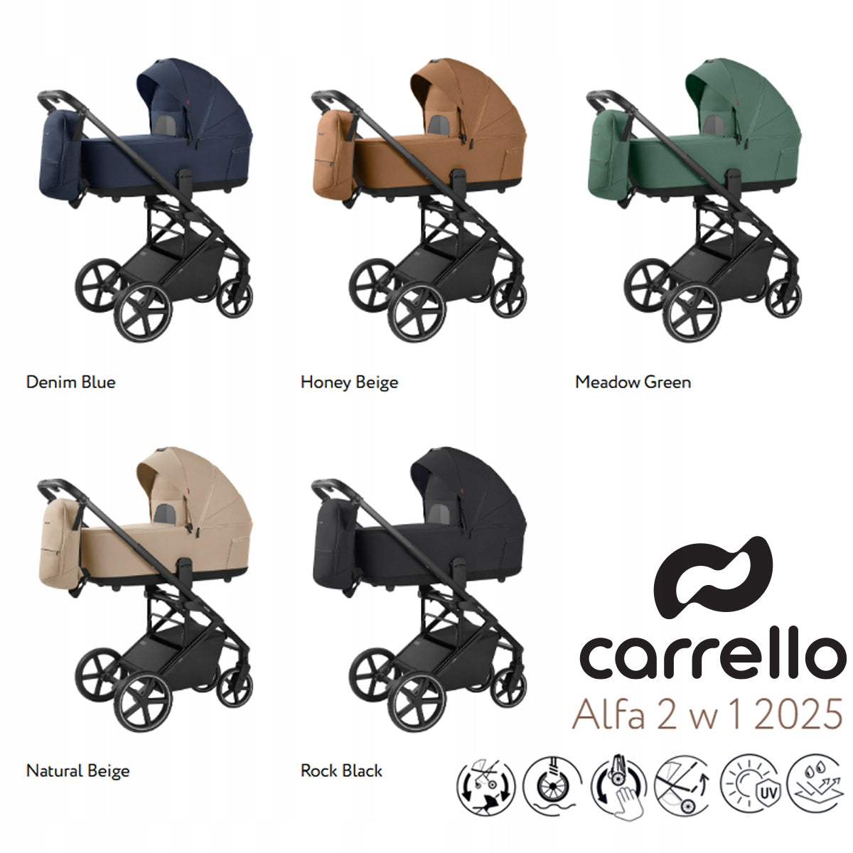 STROLLER CARRELLO STROLLER GONDOLA LARGE WHEELS 2in1 0-22 KG ACCESSORIES Packaging status original