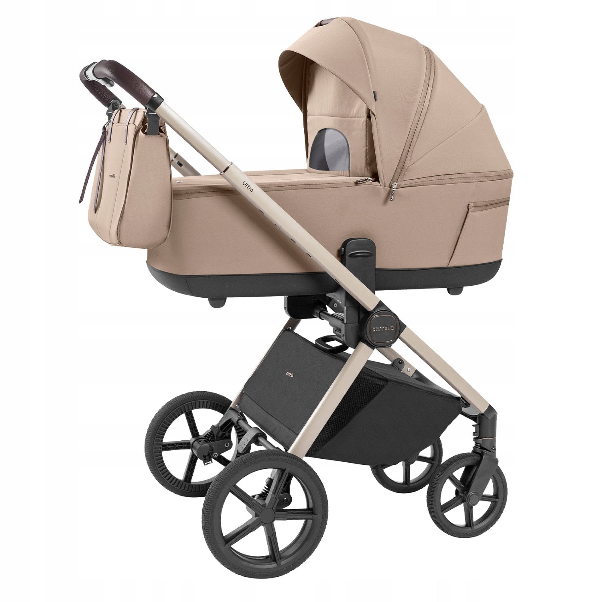 STROLLER GONDOLA + STROLLER CARRELLO ULTRA 2in1 LARGE WHEELS 0-22 KG Manufacturer code Ultra Floral Beige