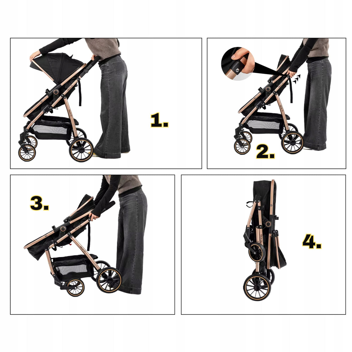 STROLLER - MAGIC ZC V8 - 3in1 - FOLDING LIGHTWEIGHT + AKCESORIA Manufacturer code Wózek dziecięcy spacerowy 3w1 lekki składany