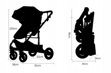 STROLLER MULTIFUNCTIONAL 3IN1 CAR SEAT STROLLER BLACK Manufacturer code Wózek 3w1