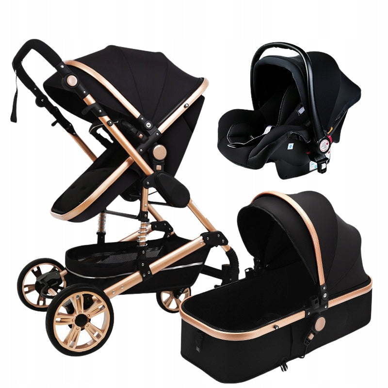 STROLLER MULTIFUNCTIONAL 3IN1 CAR SEAT STROLLER BLACK