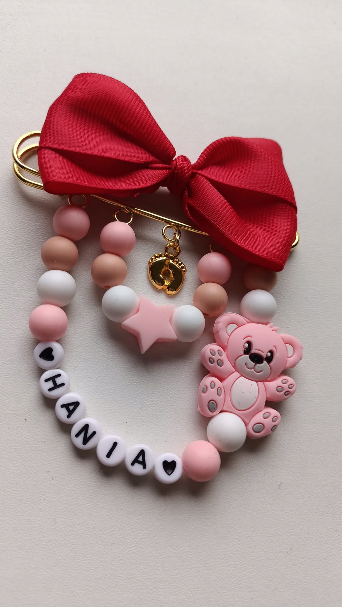 STROLLER PENDANT WITH NAME FOR GIRL BEAR 1 Gender girls