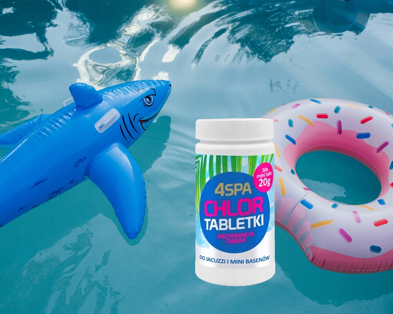 STRONG CHLORINE TABLETS FOR SWIMMING POOLS, JACUZZI, HYDROMASSAGE TUBES, SPA 4SPA 20G 1KG Brand Gamix