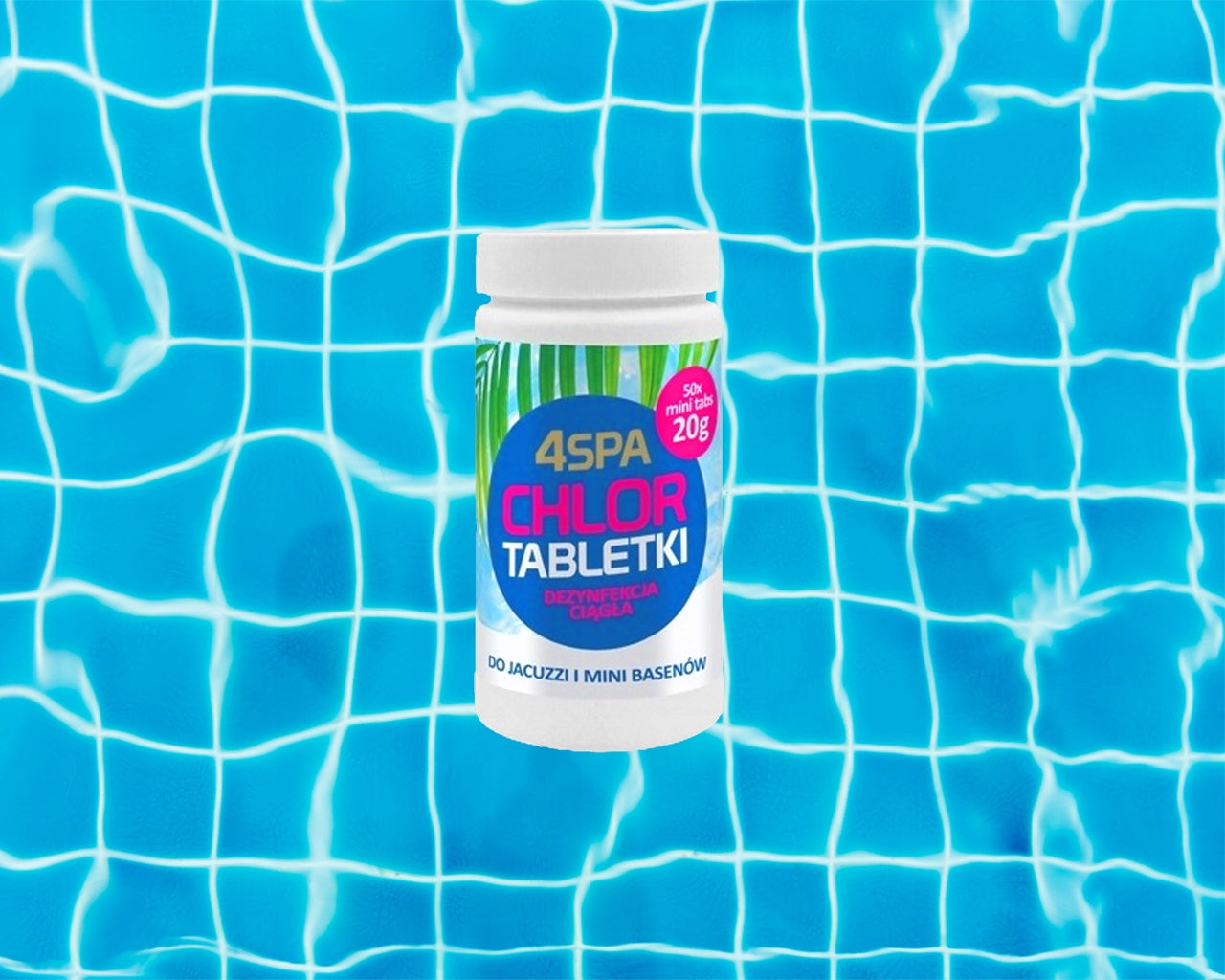 STRONG CHLORINE TABLETS FOR SWIMMING POOLS, JACUZZI, HYDROMASSAGE TUBES, SPA 4SPA 20G 1KG Manufacturer code 5903462008261