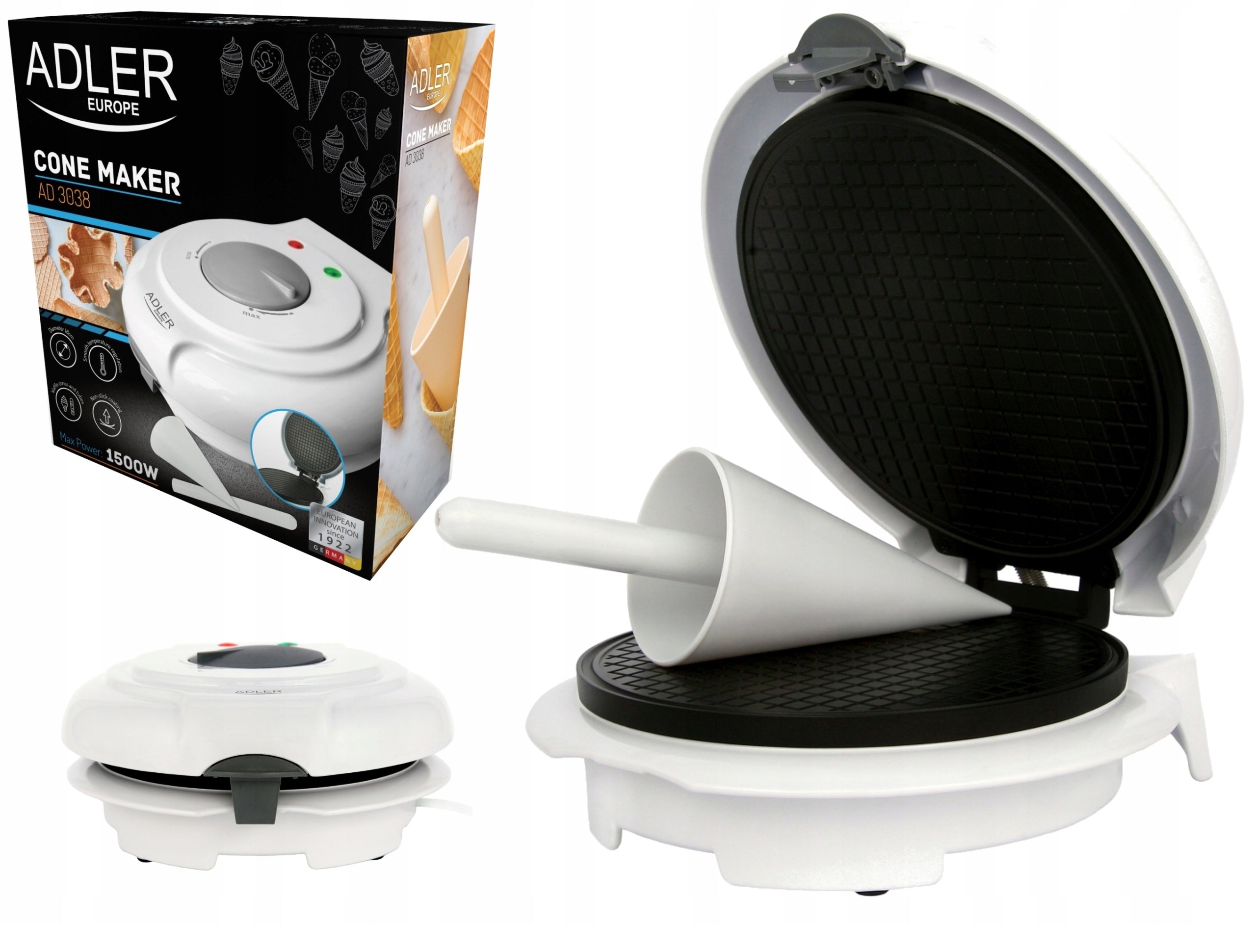 STRONG CONES TUBE WAFER MAKER PROFESSIONAL WAFER 1500W WHITE Power rating 1500 W