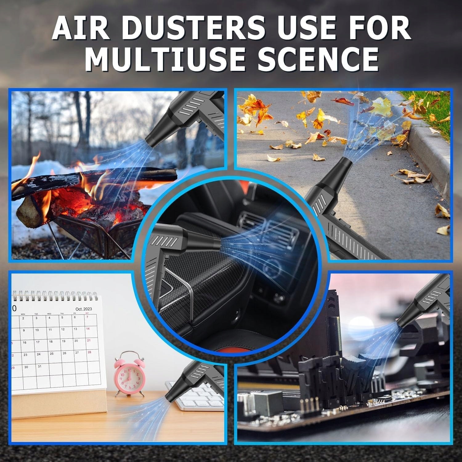 STRONG ELECTRIC BLOWER COMPRESSED AIR COMPRESSOR AIR DUSTER FOR DUST Air velocity 0 km/h