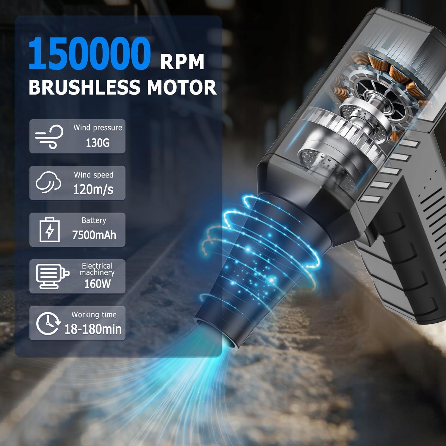 STRONG ELECTRIC BLOWER COMPRESSED AIR COMPRESSOR AIR DUSTER FOR DUST Output 0 m3/min