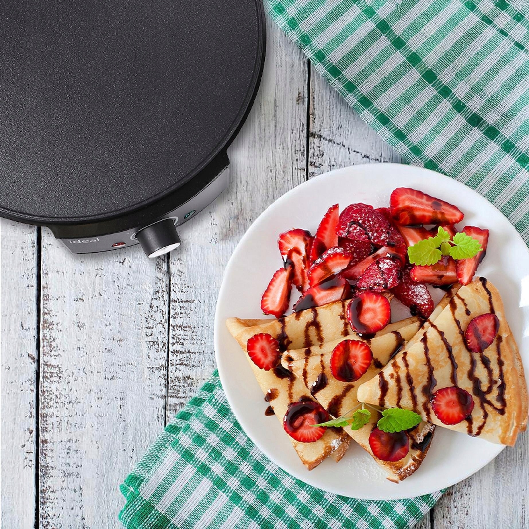 STRONG ELECTRIC PANCAKE MAKER FAST HEATING 1800W 30CM Power rating 1800 W