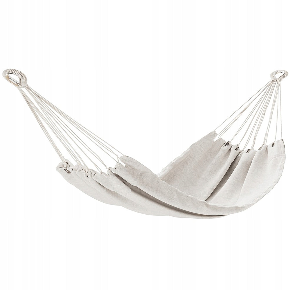 STRONG GARDEN HAMMOCK HIKING SWING REINFORCED 150kg 240cm + LINKS Manufacturer code dwuosobowy z poprzeczką biwak drewniany