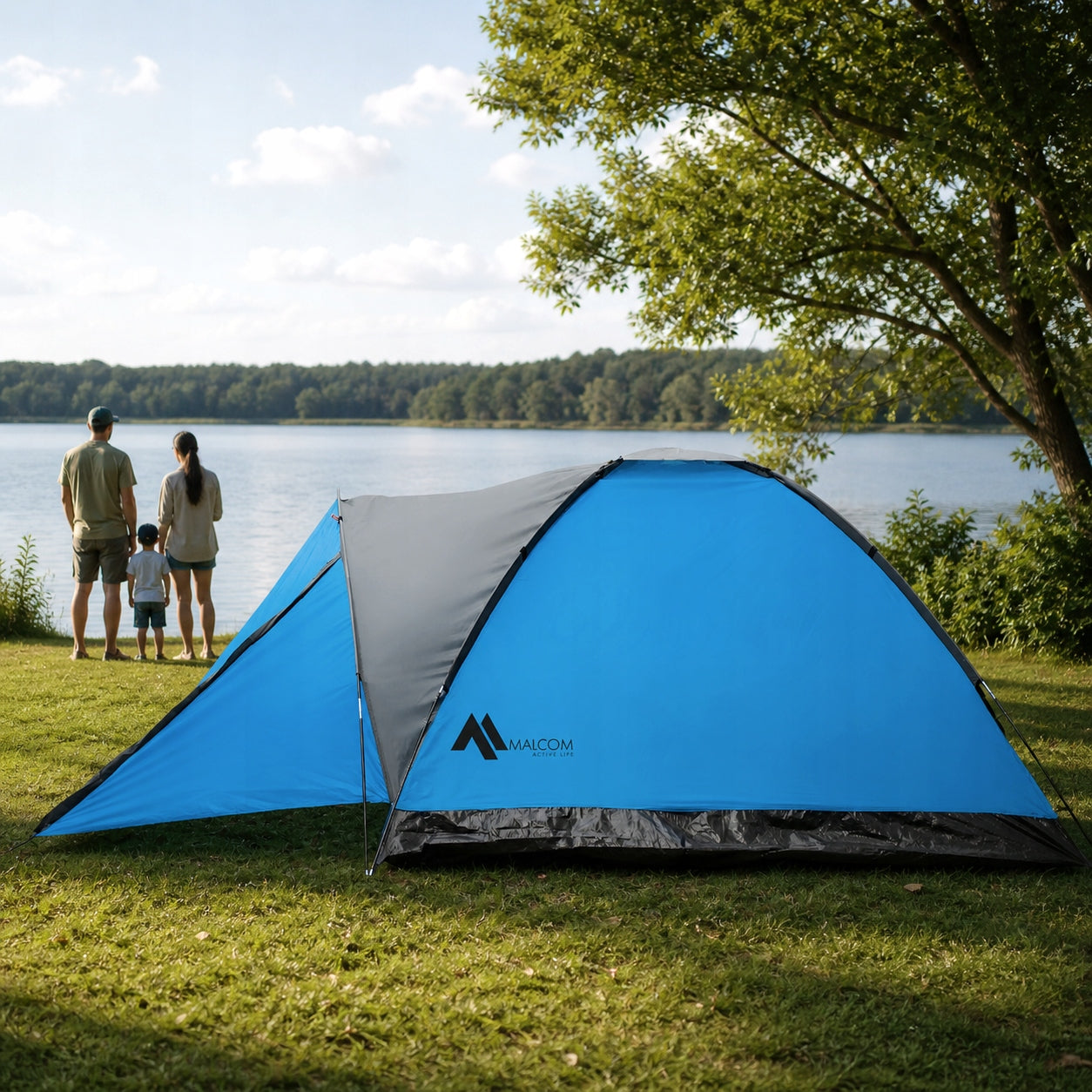 STRONG GARDEN TENT HIKING CAMPING 6-PERSON IGLO 240x290cm XXL Brand Malcom