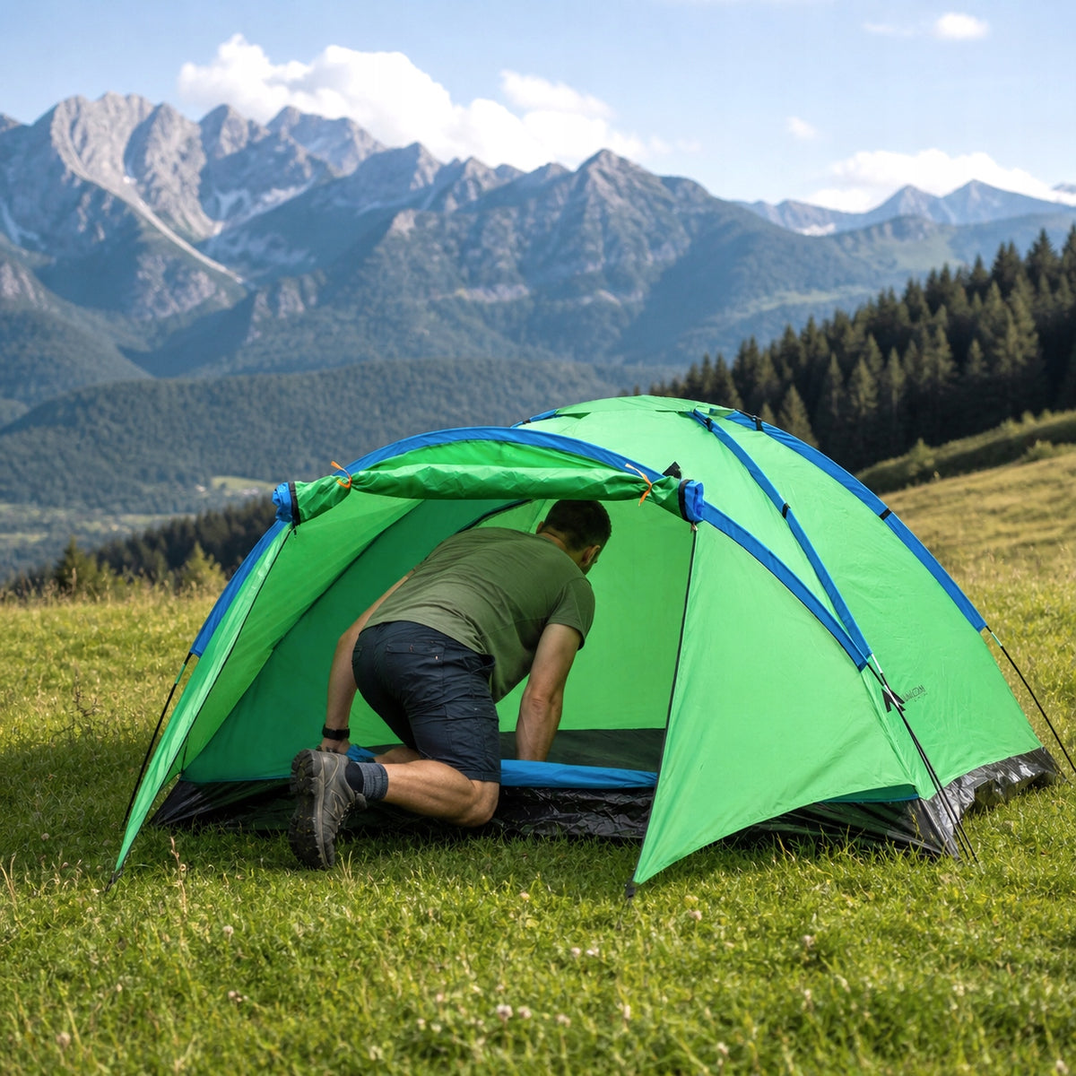 STRONG GARDEN TENT HIKING CAMPING 6-PERSON IGLO 240x290cm XXL Packaging status original