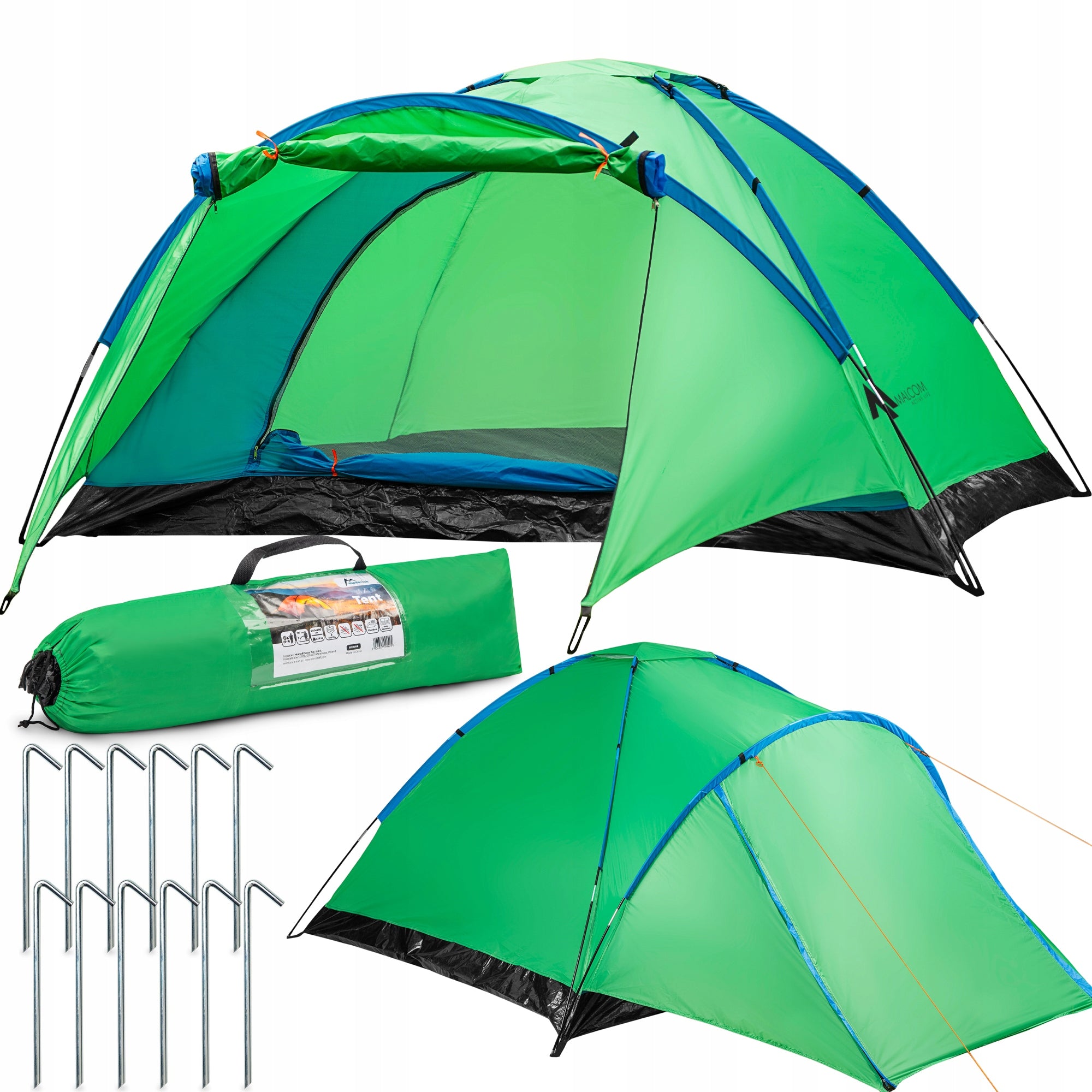 STRONG HIKING GARDEN TENT CAMPING 6-PERSON IGLO 240x290 cm XXL