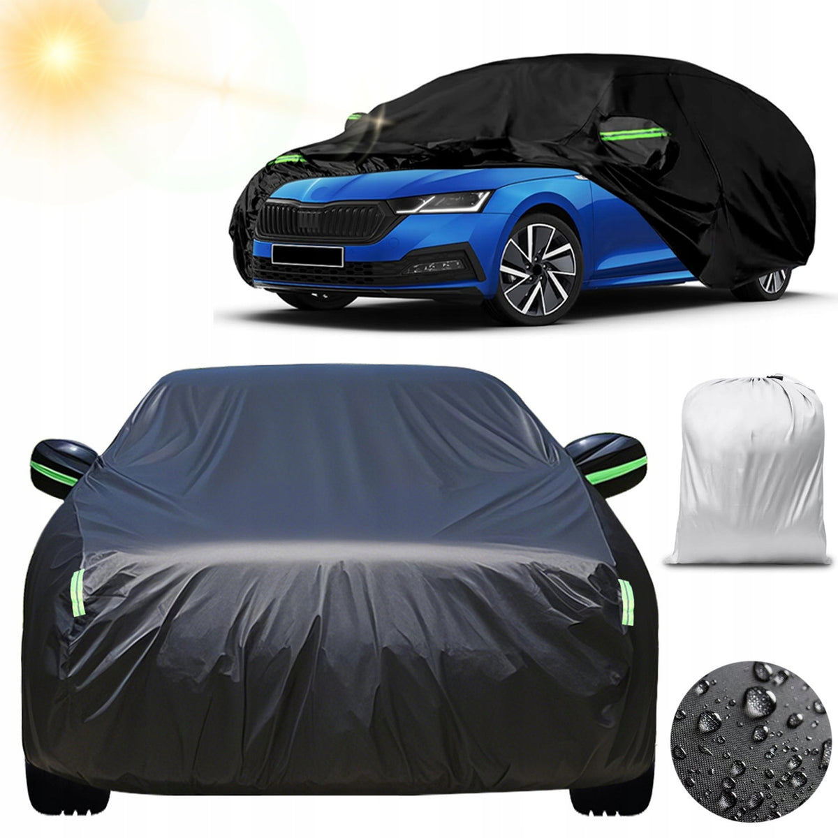 STRONG LARGE COVER WATERPROOF PEVA TARPAULIN WINTER CAR AUTO SUV