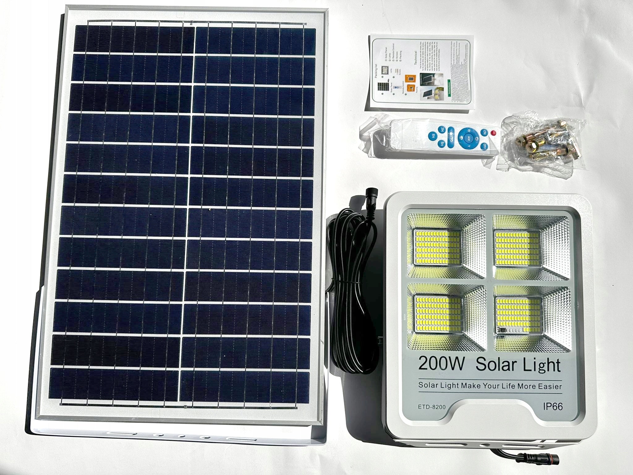 STRONG LARGE SOLAR LED STREET LAMP GARDEN REMOTE CONTROL HALOGEN SOLAR PREMIUM Brand VÖGLER