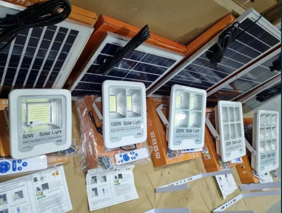 STRONG LARGE SOLAR LED STREET LAMP GARDEN REMOTE CONTROL HALOGEN SOLAR PREMIUM Light color white neutral