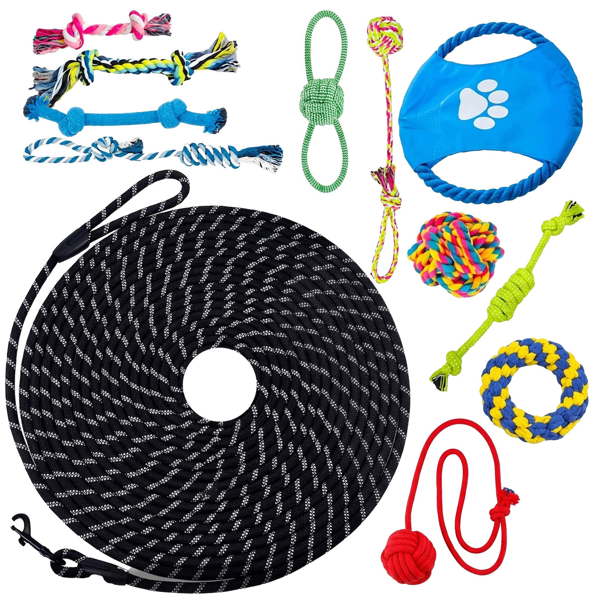 STRONG LEASH FOR BIG DOG DOGS WITH REFLECTORS DURABLE + TOY SET