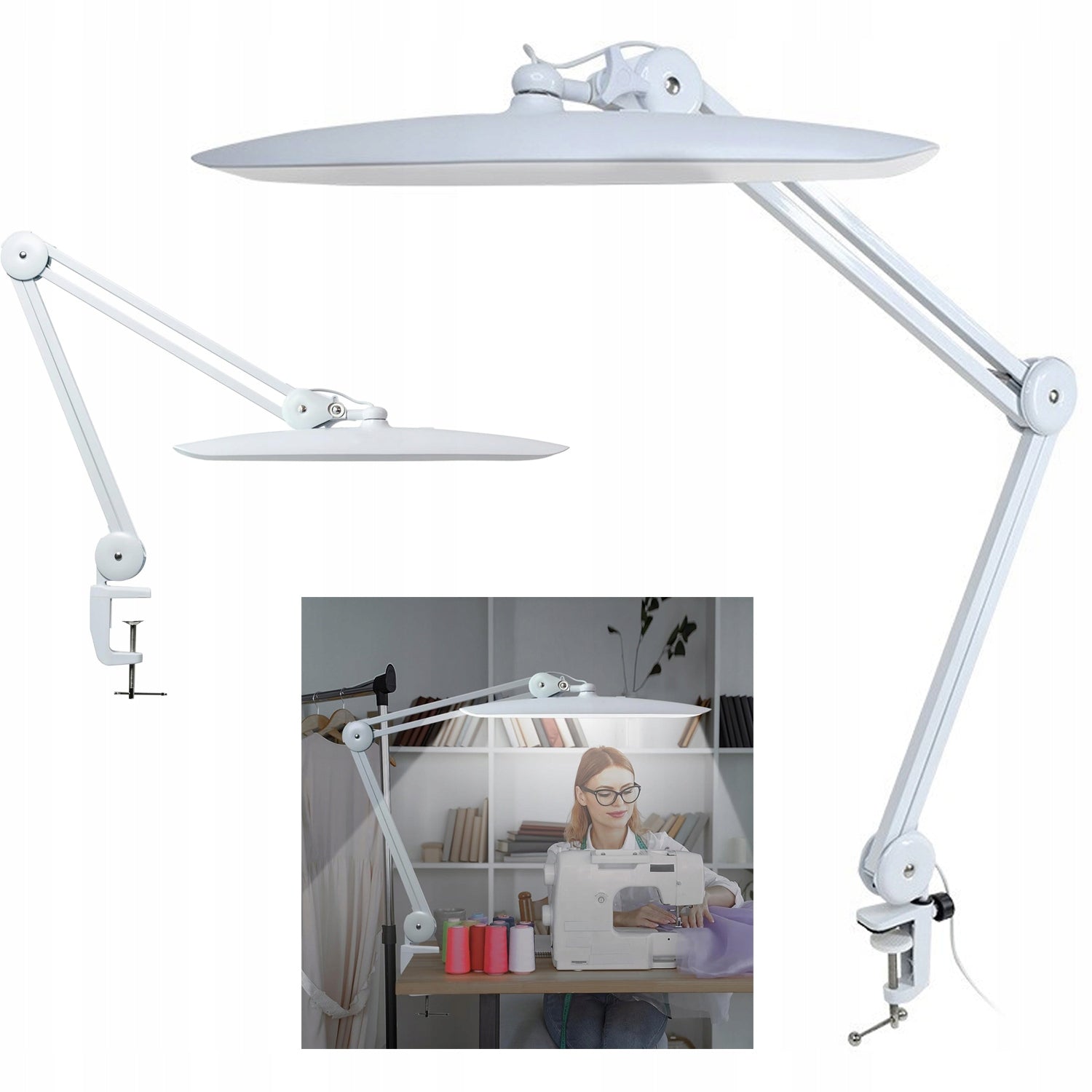STRONG LED DESK LAMP WITH MOUNTING BRACKET – FOR OFFICE AND HOME WHITE