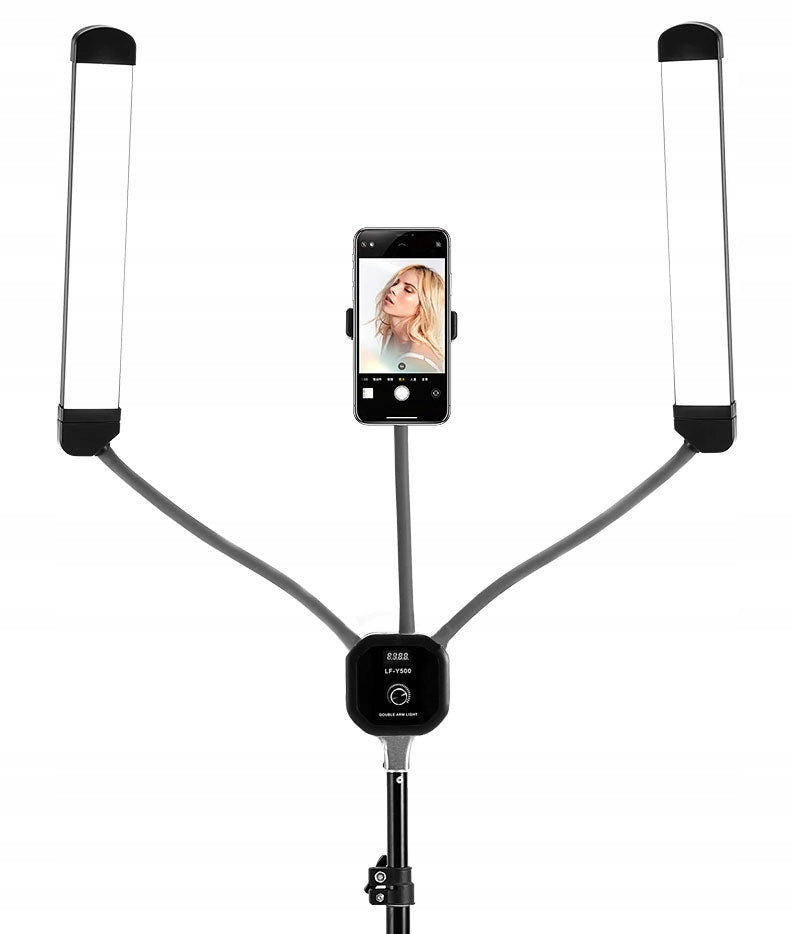 STRONG MAKEUP COSMETIC LAMP 50W 150W LED BENT TWO ARMS TRIPOD EAN (GTIN) 0736542969542