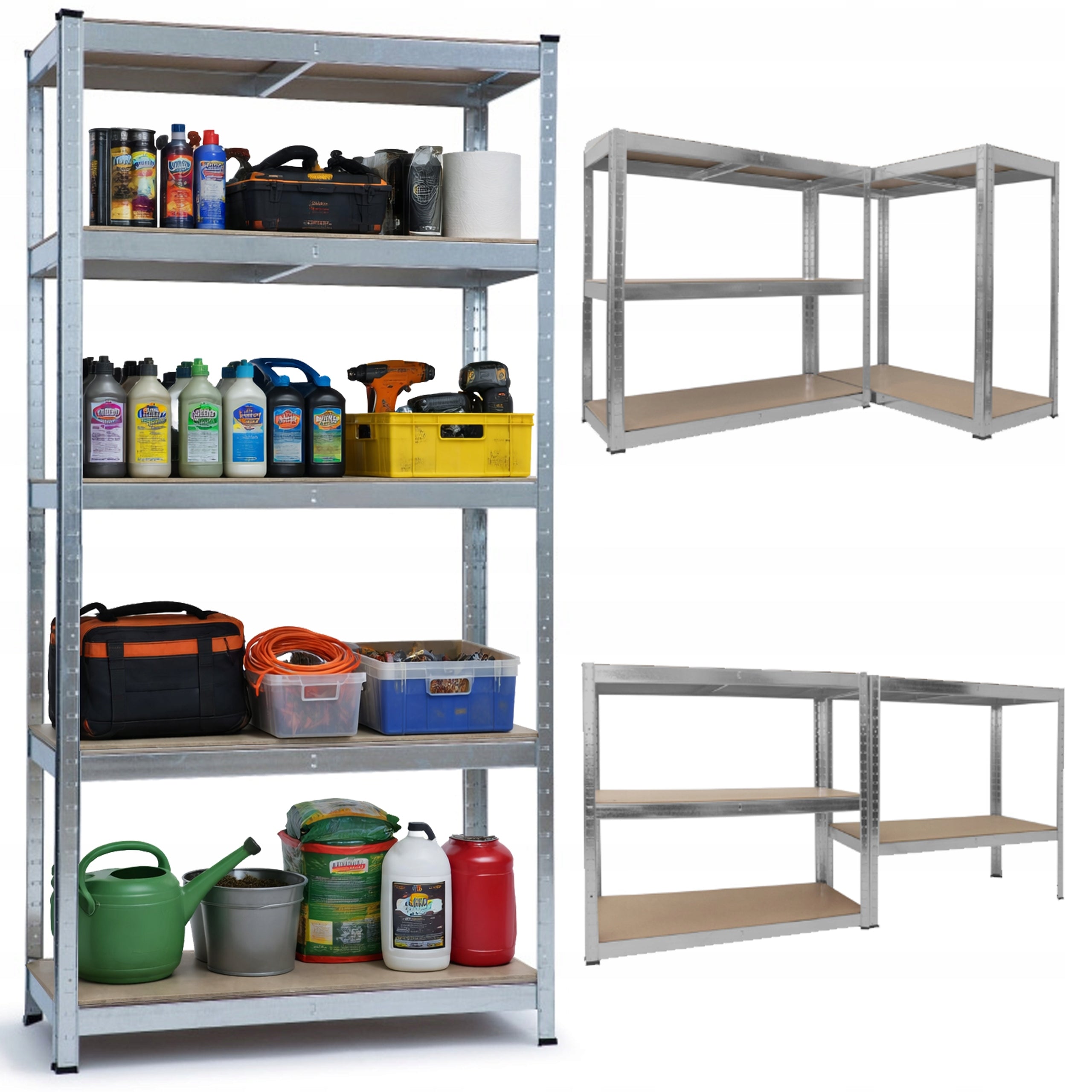 STRONG METAL STORAGE RACK 180x90x30cm CABINET SHELF GARAGE HD7000 STEEL