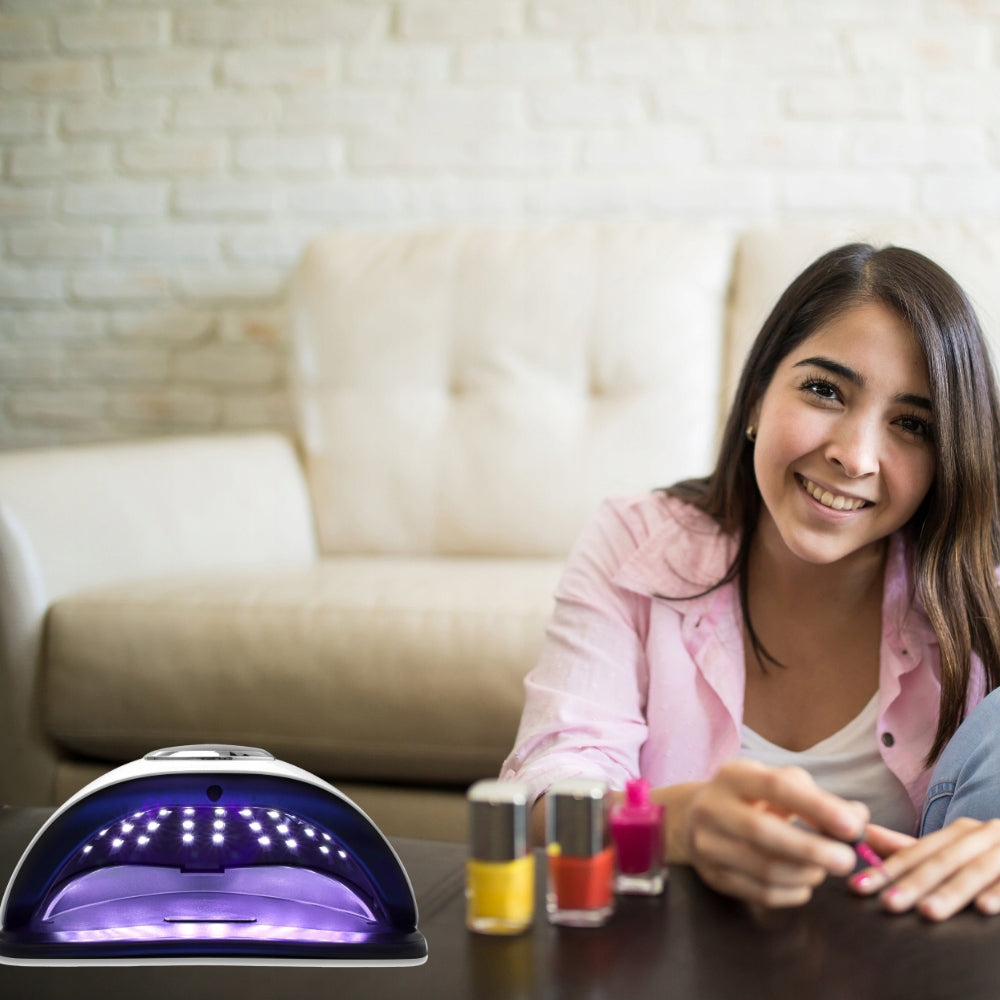 STRONG NAIL LAMP HYBRID GEL UV LED SUN X10 MAX LCD WITH HANDLE 280W Manufacturer code LAMPA DO PAZNOKCI HYBRYD ŻELI MOCNA ROHSEL
