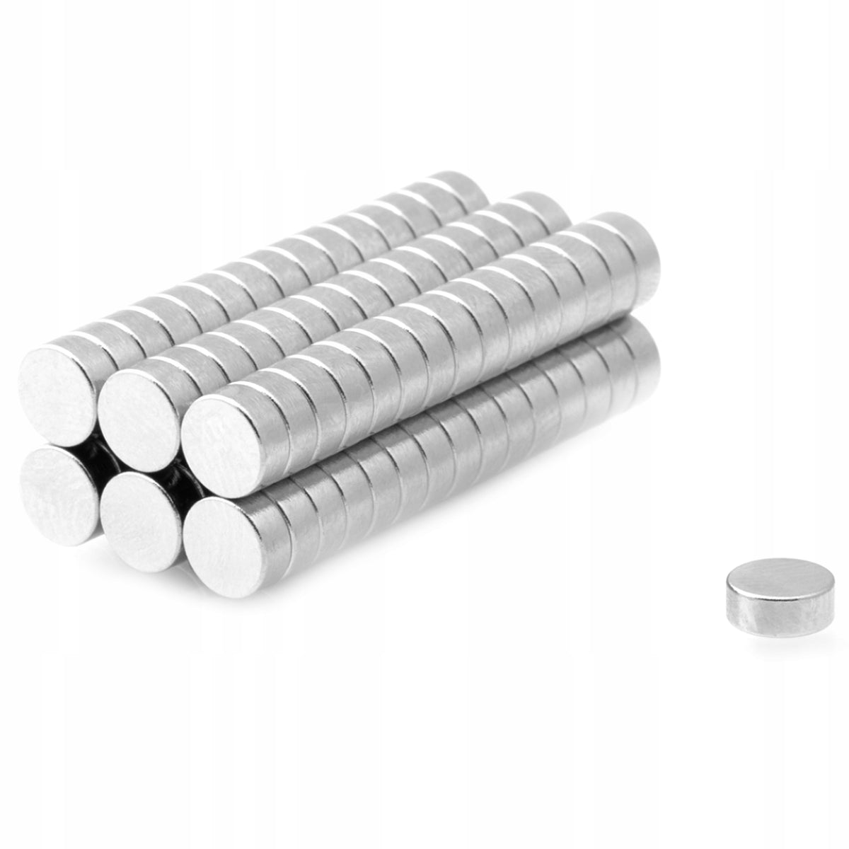 STRONG NEODYMIUM CYLINDRICAL MAGNET 5x2 SET 100 pcs N38