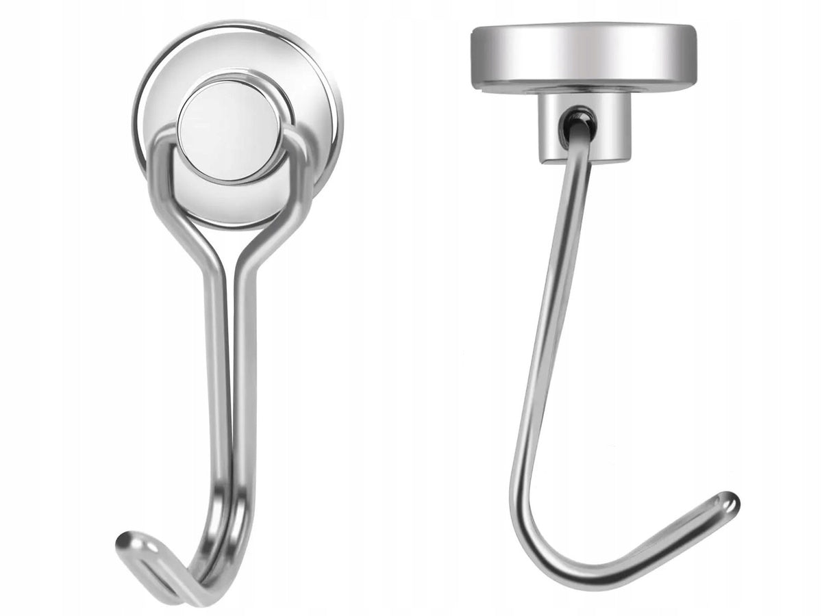 STRONG NEODYMIUM MAGNET WITH HOOK HANGER HOOK HOLDER STRONG SET OF 5 Packaging status original