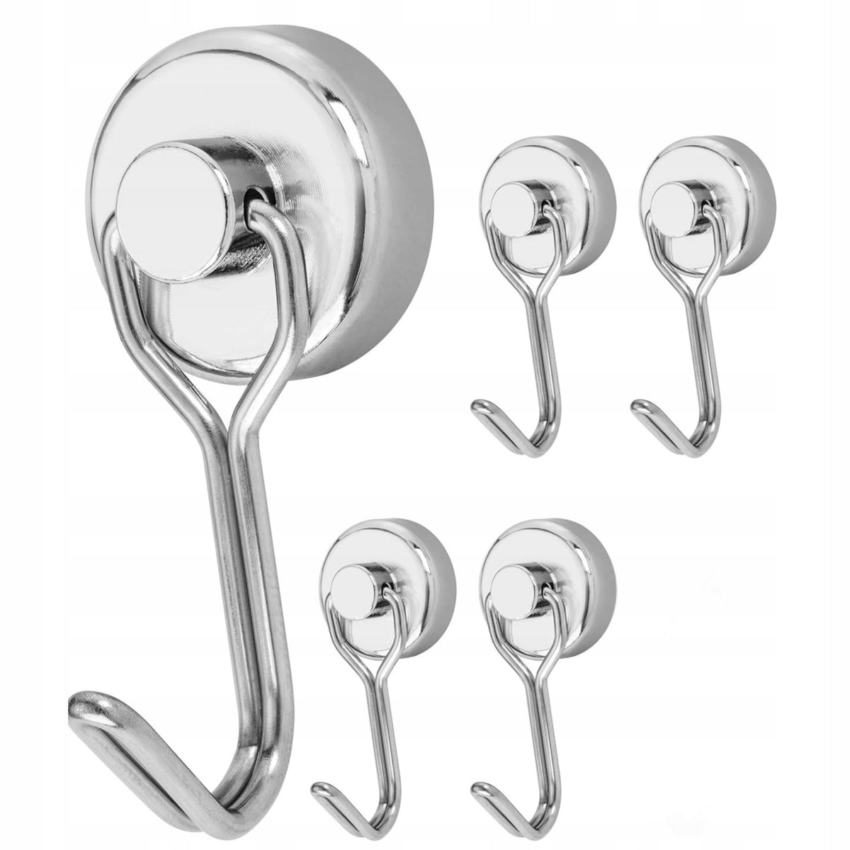 STRONG NEODYMIUM MAGNET WITH HOOK HANGER HOOK HOLDER STRONG SET OF 5