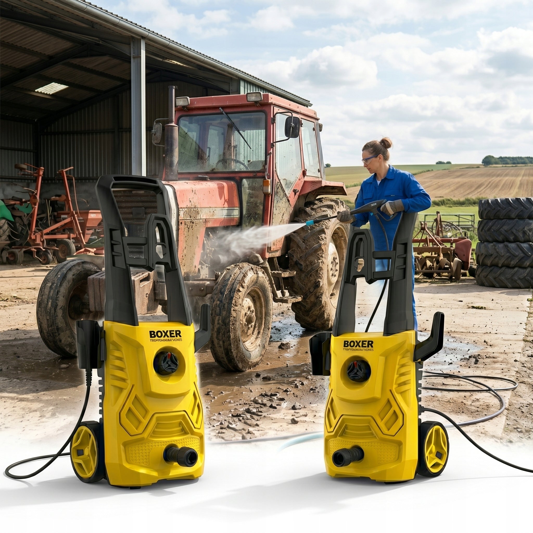 STRONG PRESSURE WASHER BOXER 260 BAR 2200W FOR TERRACE CAR CUBE SET Model BX3403-165-1