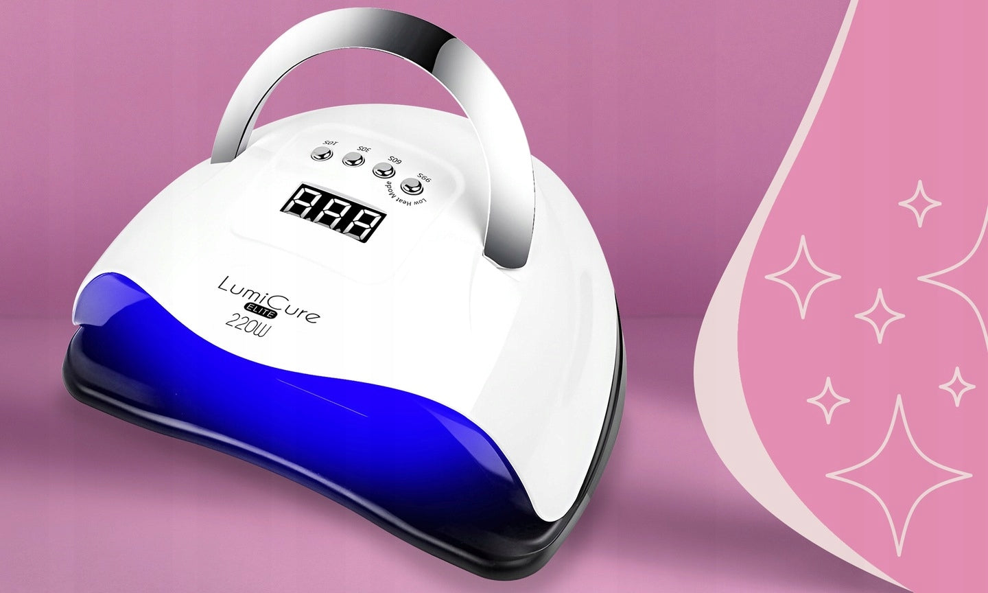 STRONG PROFESSIONAL UV LAMP FOR NAIL ACRYLIC GEL MANICURE 220W Color white