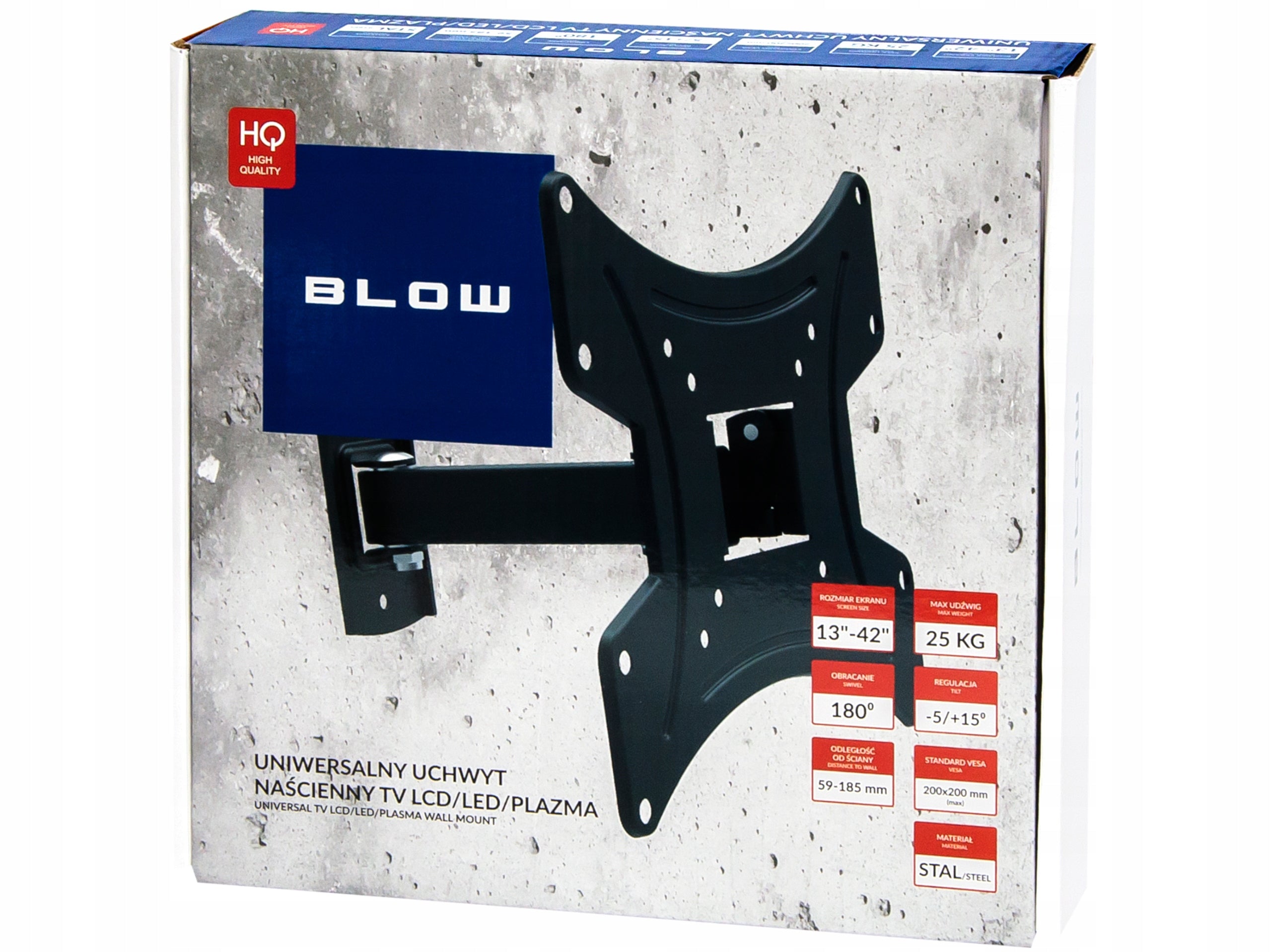 STRONG ROTATING WALL MOUNT FOR TV MONITOR TV HANGER LCD 10-42 Manufacturer code 76-863