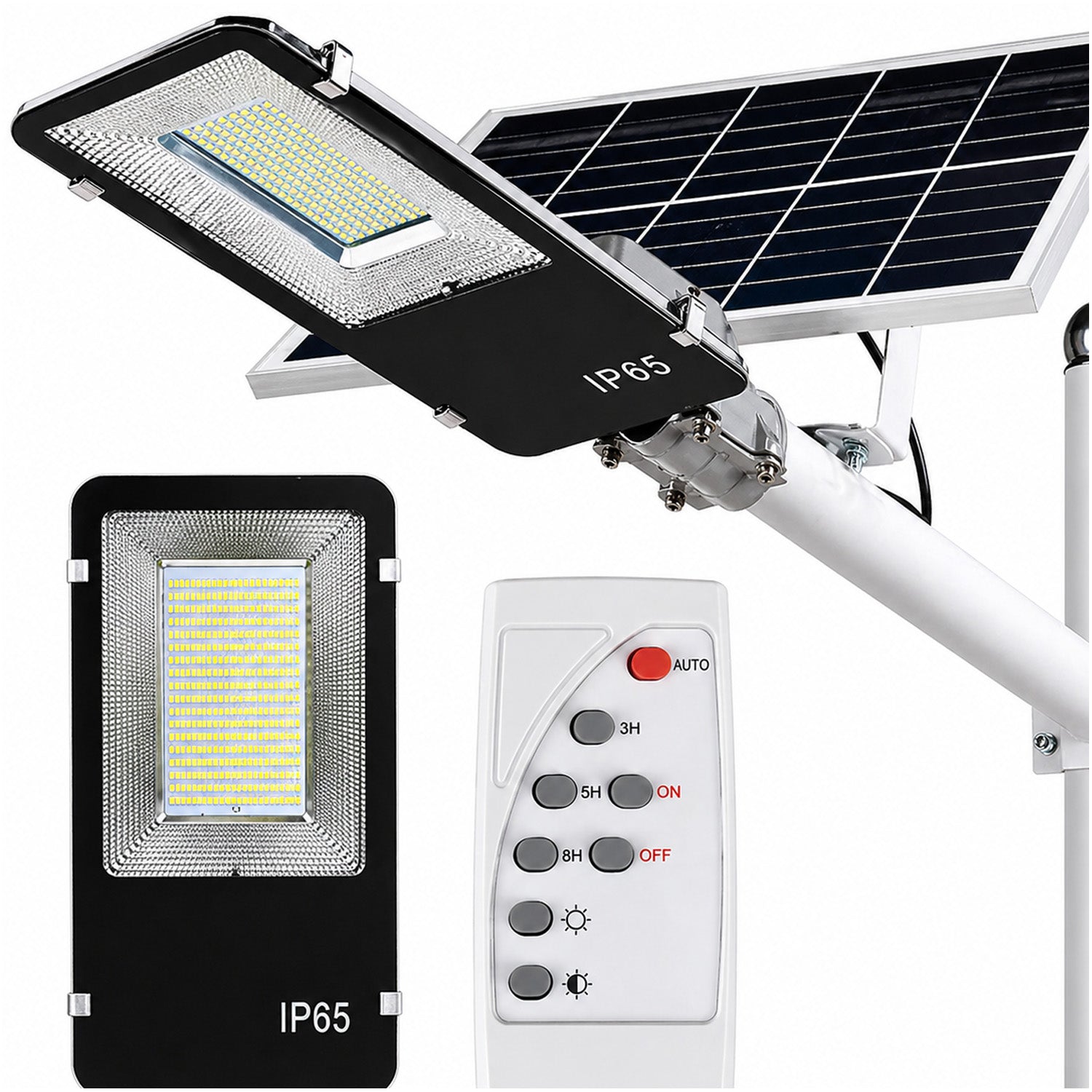 STRONG SOLAR LED STREET LAMP 3200W LANTERN FOR POLE SET WITH REMOTE CONTROL