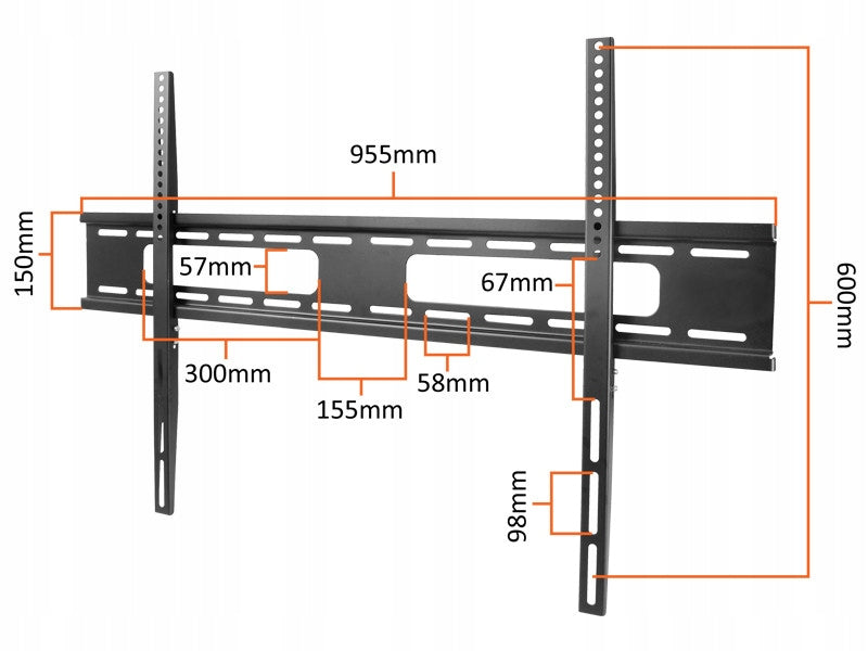 STRONG TV MOUNT TV HANGER WALL ADJUSTMENT LCD 42-120 INCHES Manufacturer code LXLCD97