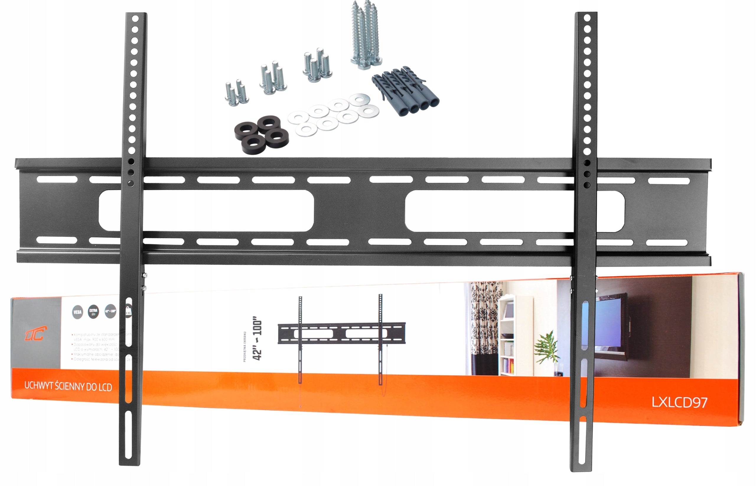 STRONG TV MOUNT TV HANGER WALL ADJUSTMENT LCD 42-120 INCHES