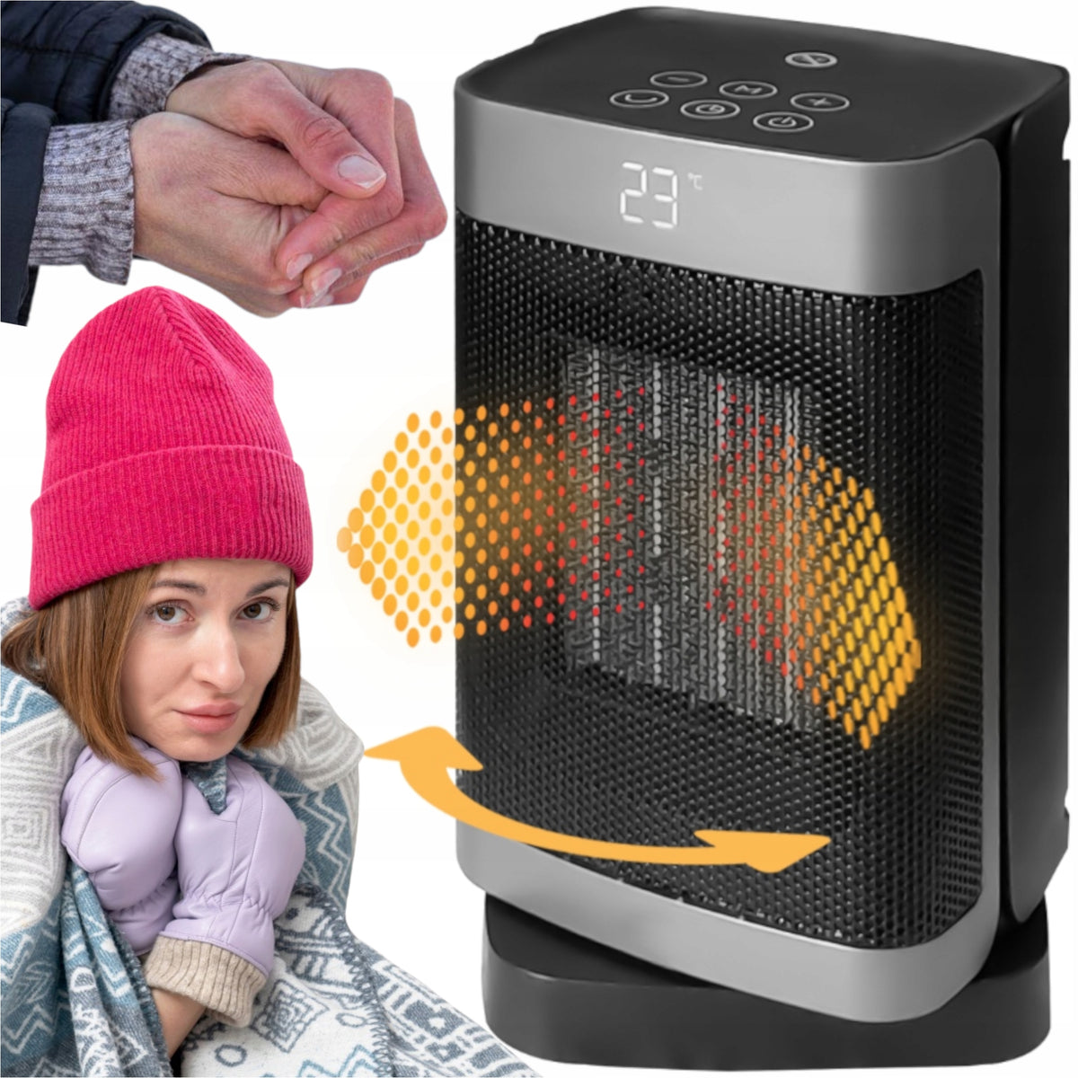 STYLISH LCD SCREEN FAN WITH REMOTE CONTROL FOR REMOTE OPERATION