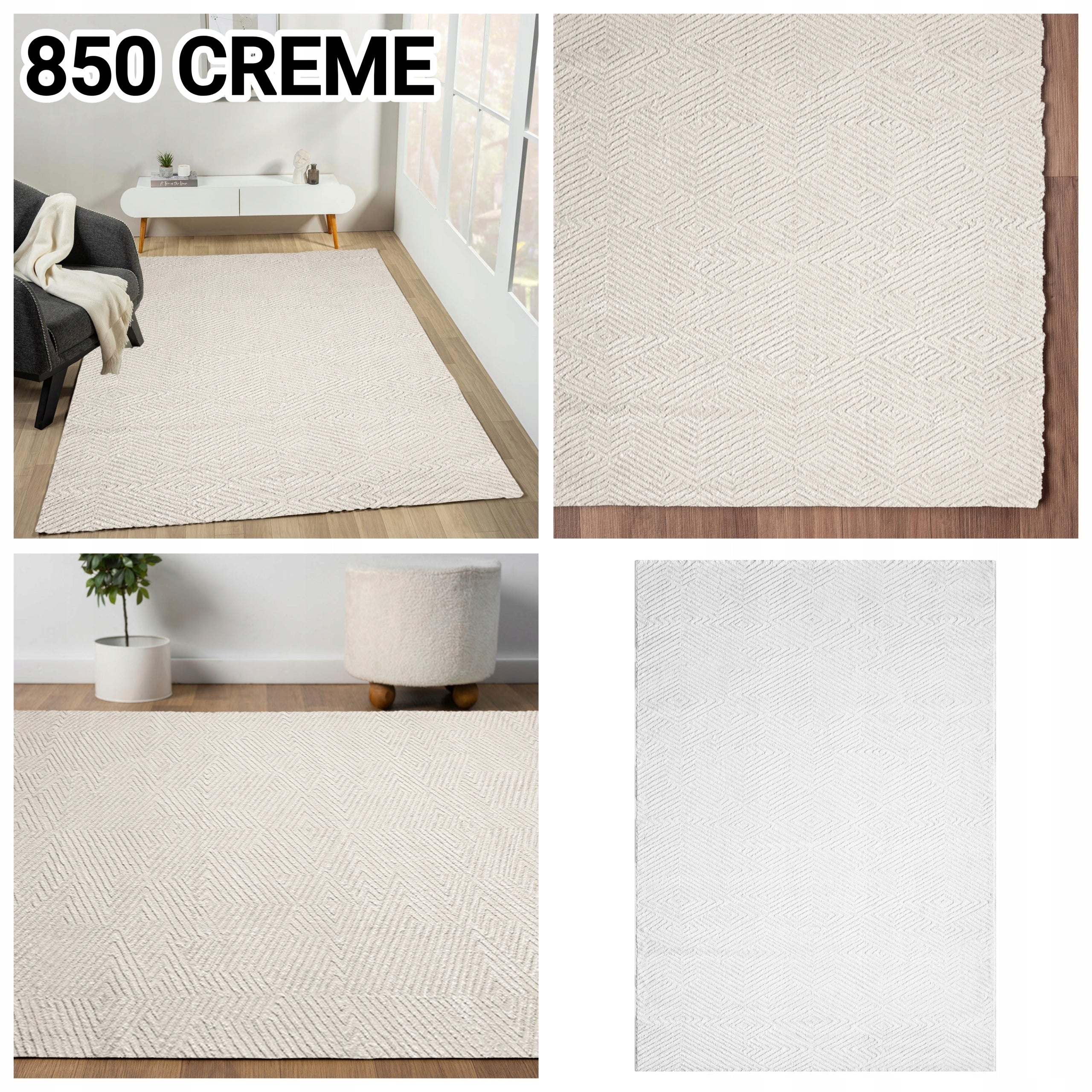 STYLISH MODERN DENSE CARPET 160x230 CREAM GREY VARIOUS DESIGNS FOR LIVING ROOM Manufacturer code 209 GREY