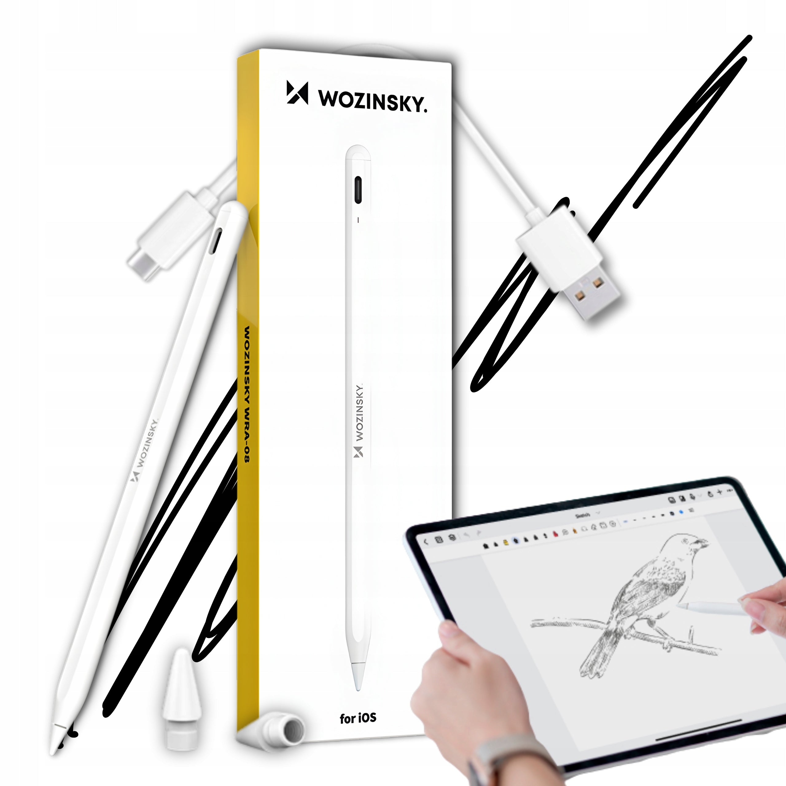 STYLUS FOR TABLET ACTIVE STYLUS PENCIL FOR APPLE IPAD MAGNETIC USB-C