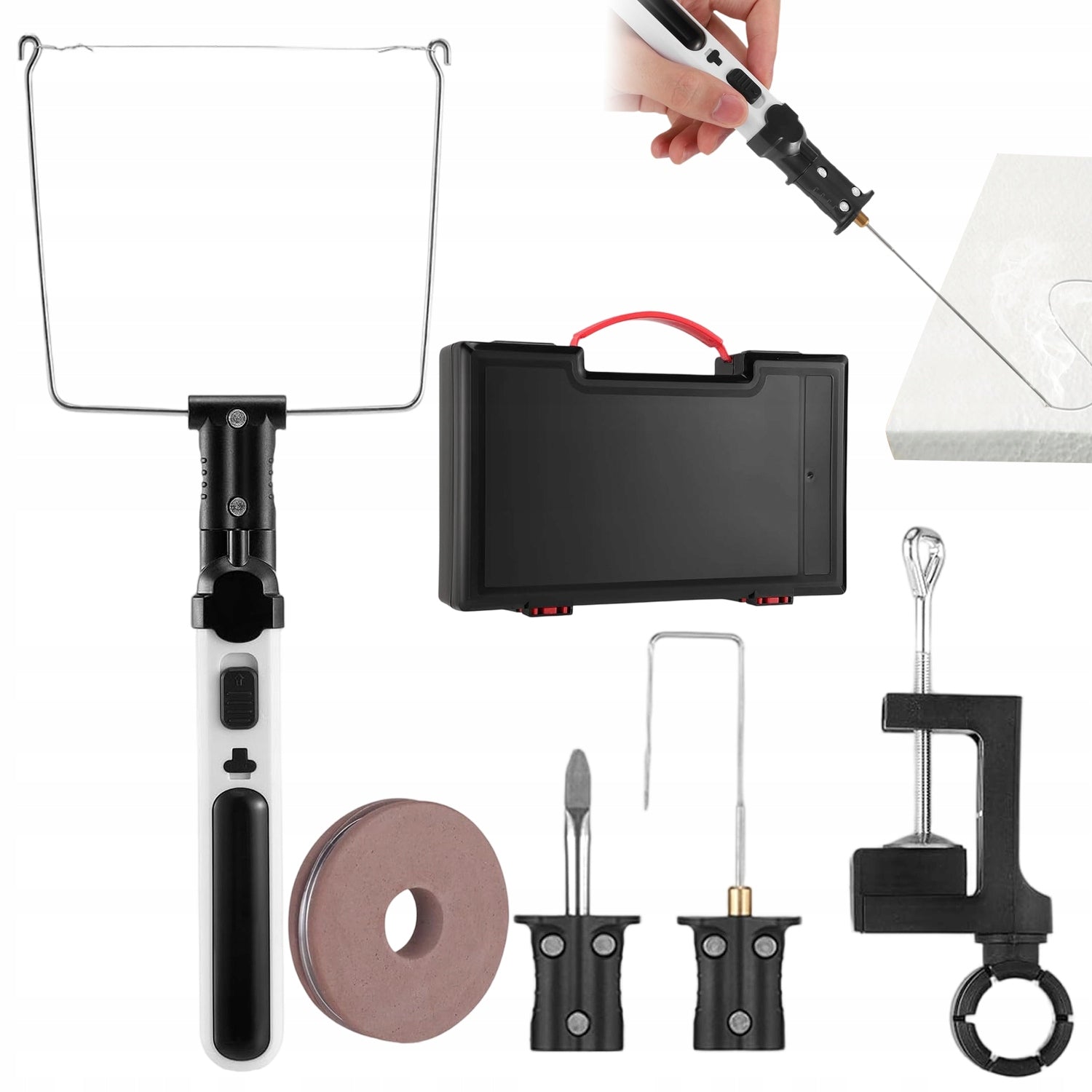 STYROFOAM SPONGE CUTTING KIT WITH HOT LED WIRE 550°C WIRELESS
