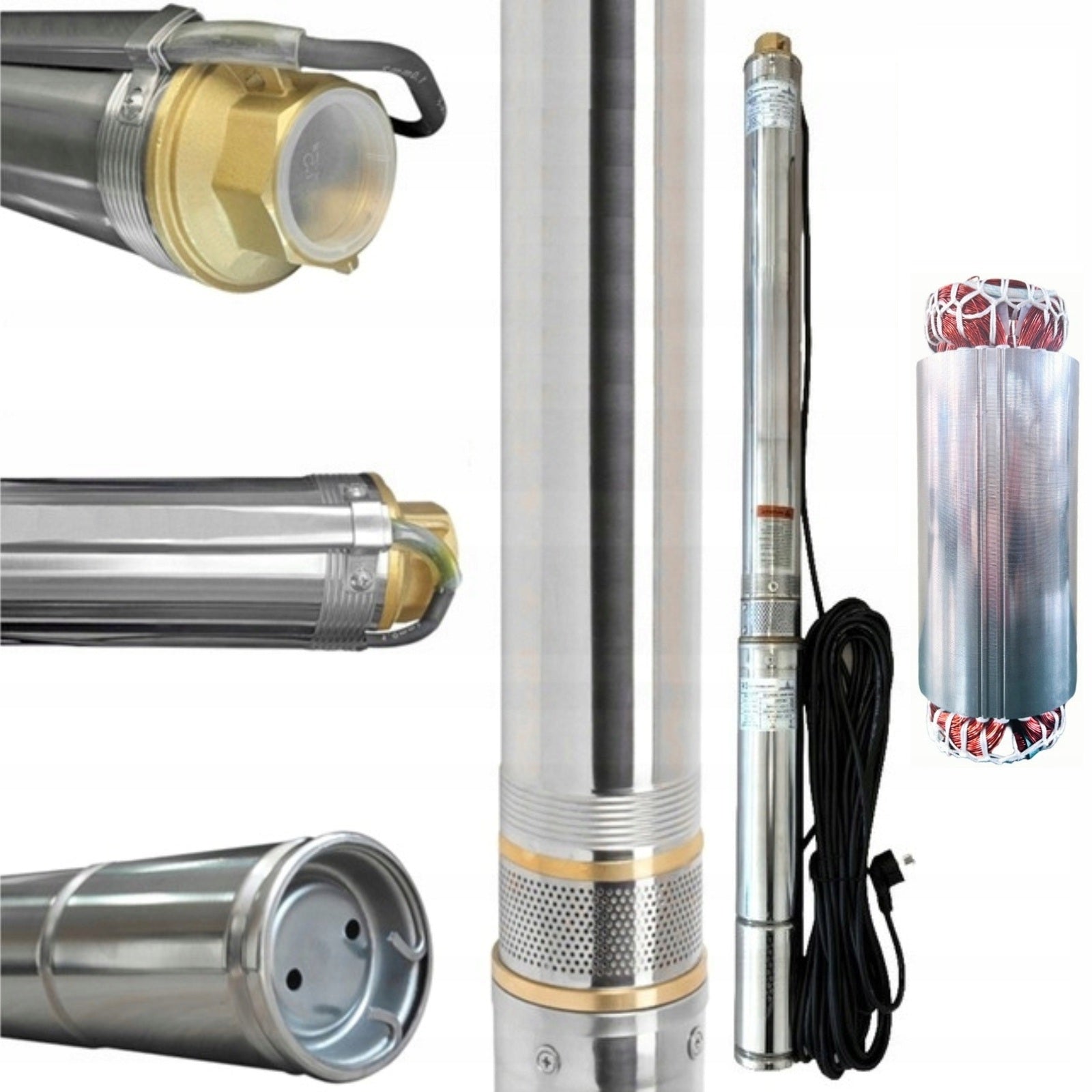 SUBMERSIBLE PUMP 3" cable 20m ANTI-SAND MULTI-STAGE EFFICIENT STRONG! Manufacturer code BG-00030