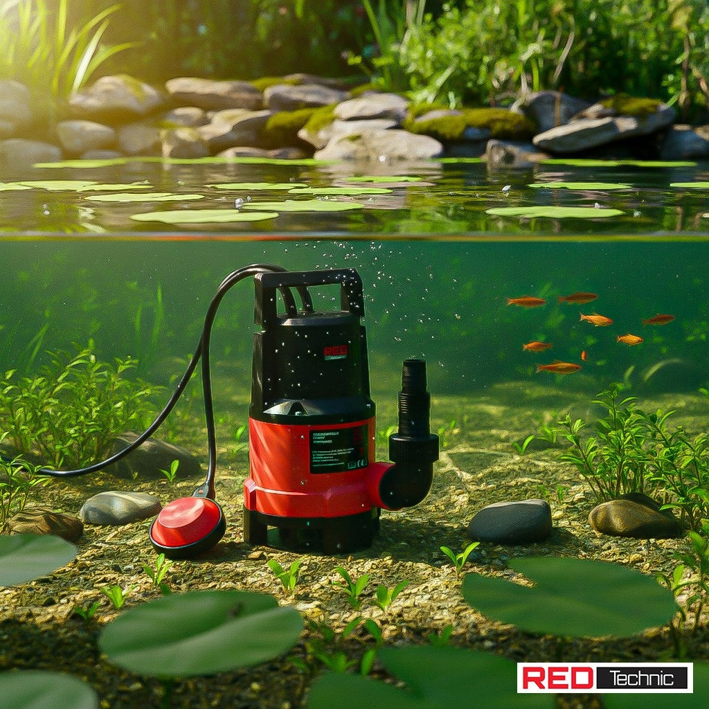 SUBMERSIBLE PUMP FOR CLEAN WATER DIRTY RAINWATER WITH FLOAT 1400W Maximum pump output 9000 l/h