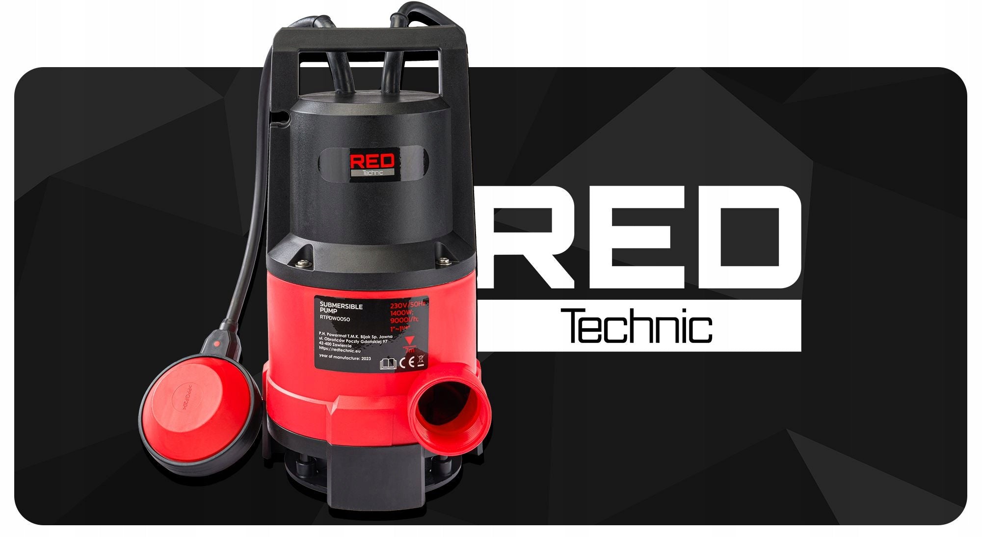SUBMERSIBLE PUMP FOR CLEAN WATER DIRTY RAINWATER WITH FLOAT 1400W Packaging status original