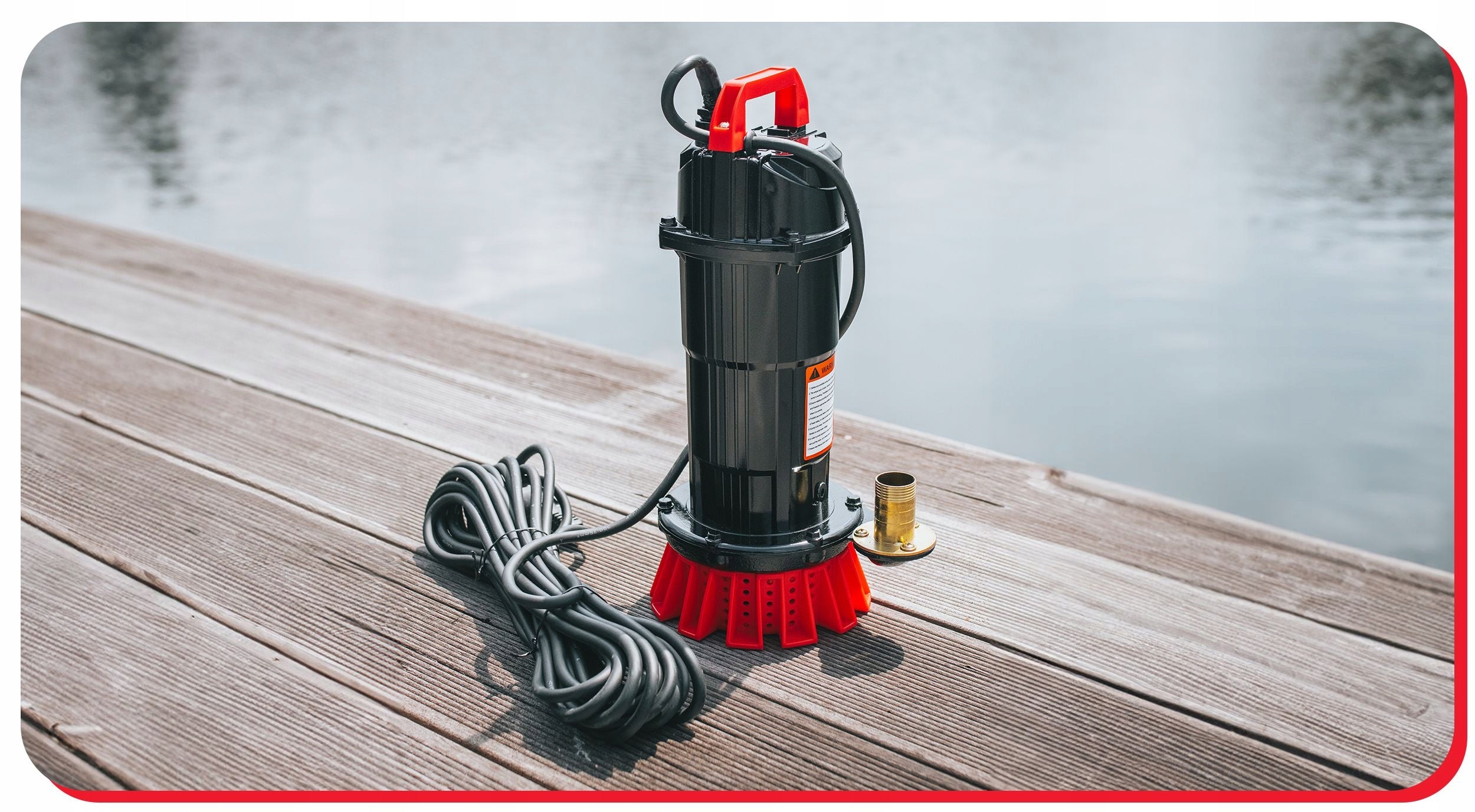 SUBMERSIBLE PUMP FOR DIRTY WATER CLEAN RAINWATER 8000 l/h 1" Batteries included no