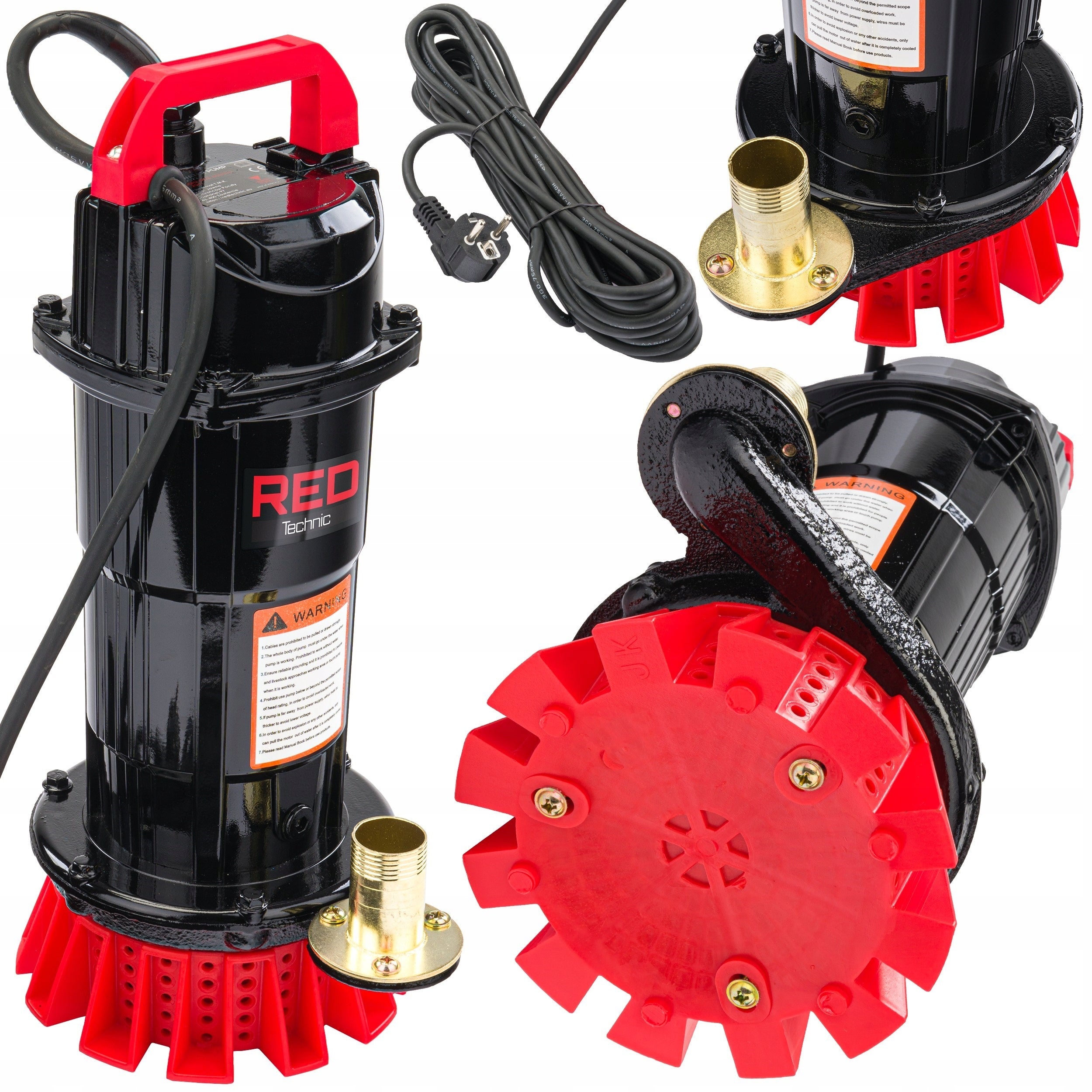 SUBMERSIBLE PUMP FOR DIRTY WATER CLEAN RAINWATER 8000 l/h 1"