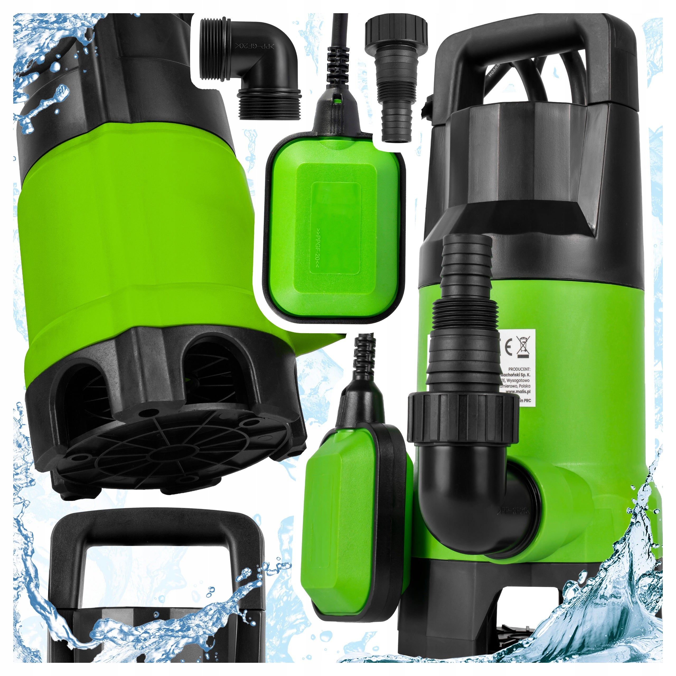 SUBMERSIBLE PUMP FOR DIRTY WATER CLEAN RAINWATER WELL FLOAT 13000 l/h