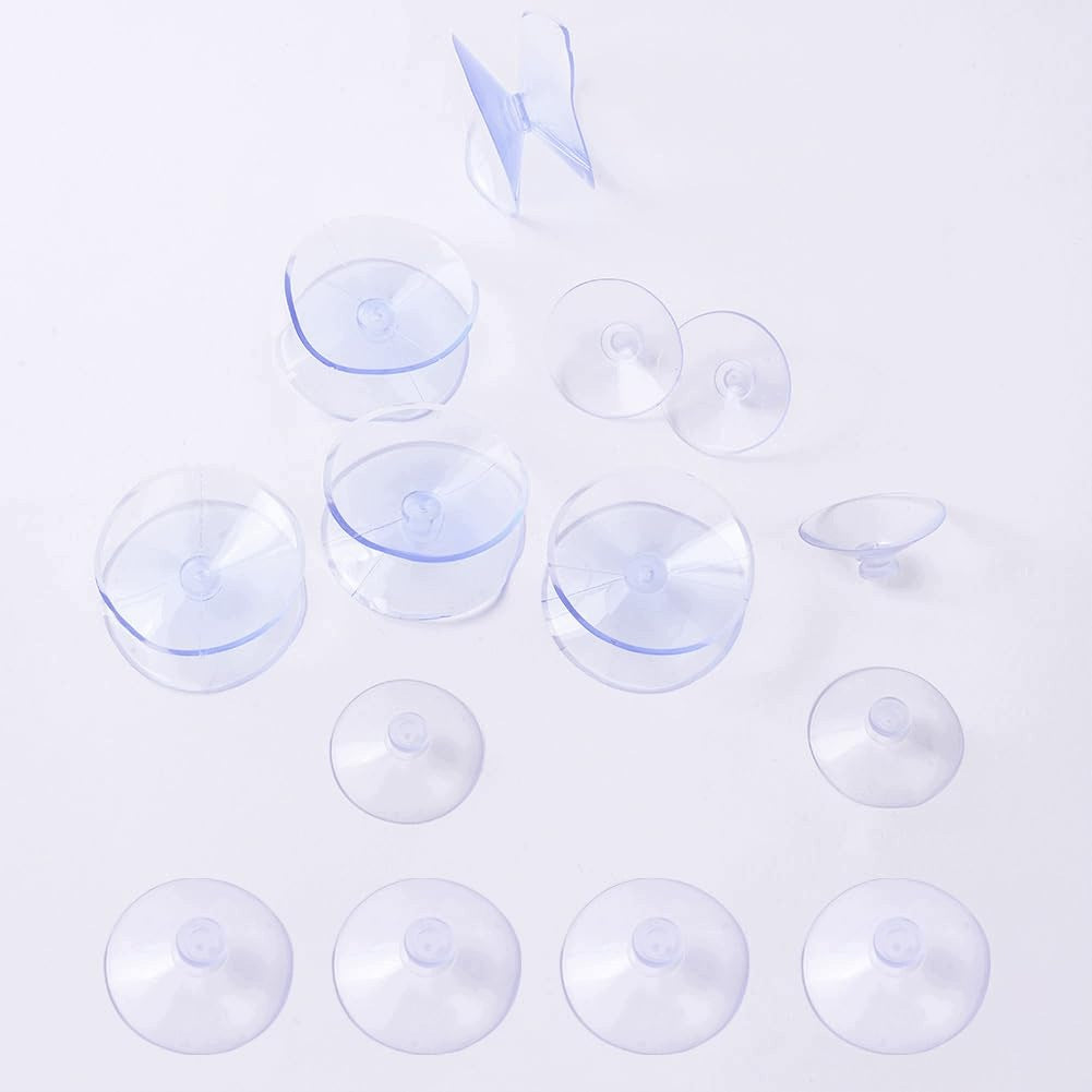 SUCTION CUP 12 PIECES 30 MM DOUBLE-SIDED WITH THREAD M5 TRANSPARENT STRONG Disc diameter (mm) other