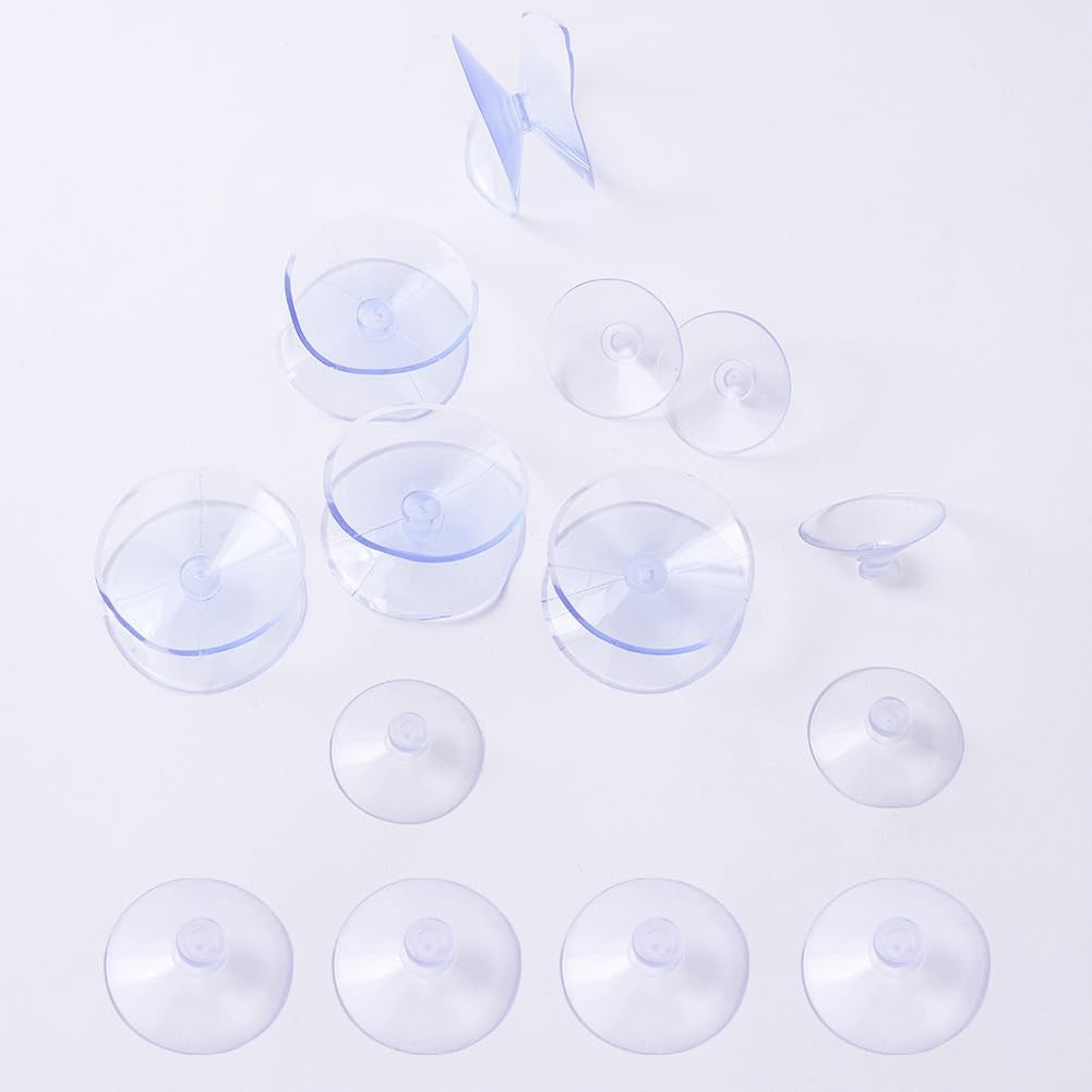 SUCTION CUP 12 PIECES 40 MM STRONG TRANSPARENT UNIVERSAL MOUNTING Disc diameter (mm) other