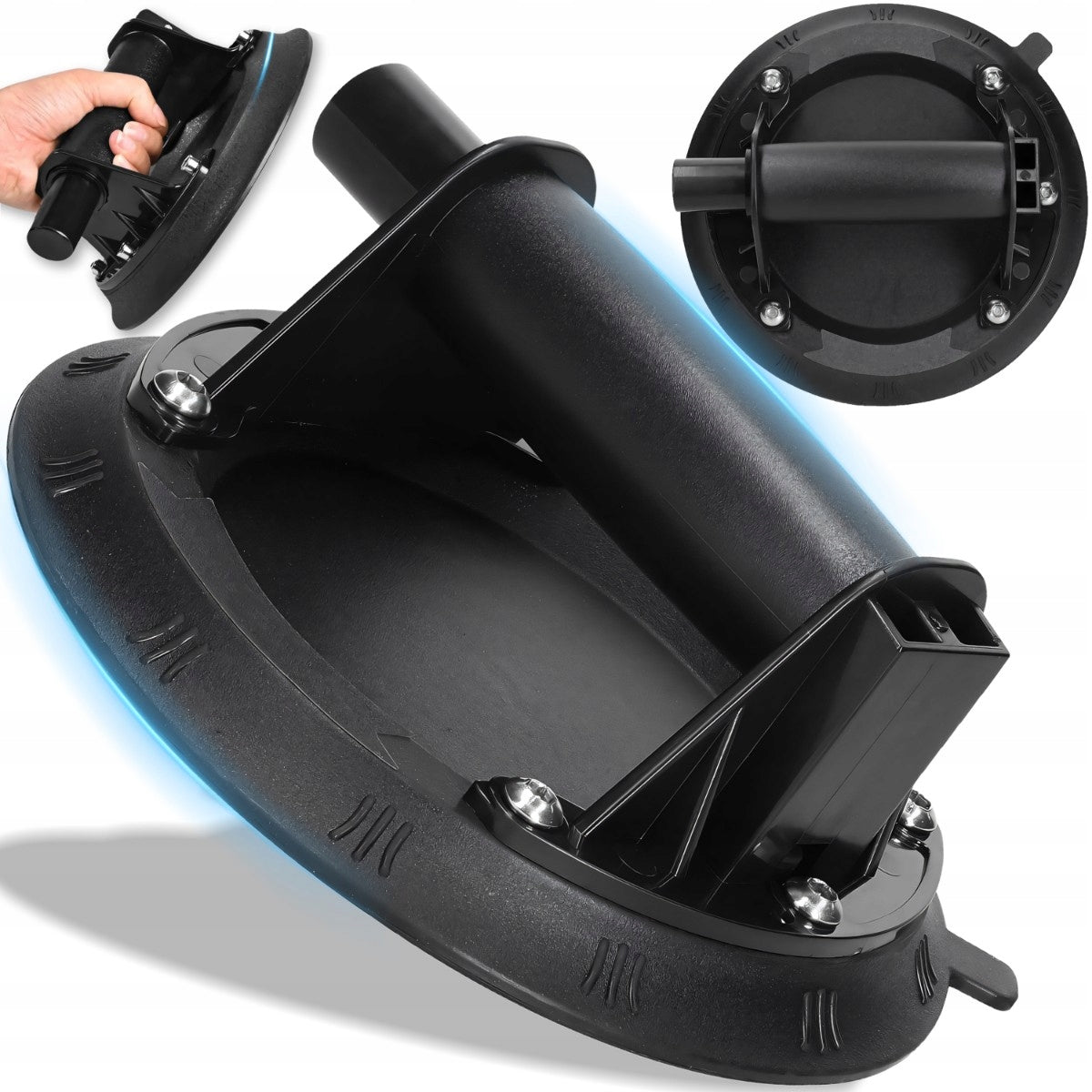 SUCTION CUP VACUUM HOLDER FOR GLASS PANES TILE PUMP STRONG 75kg