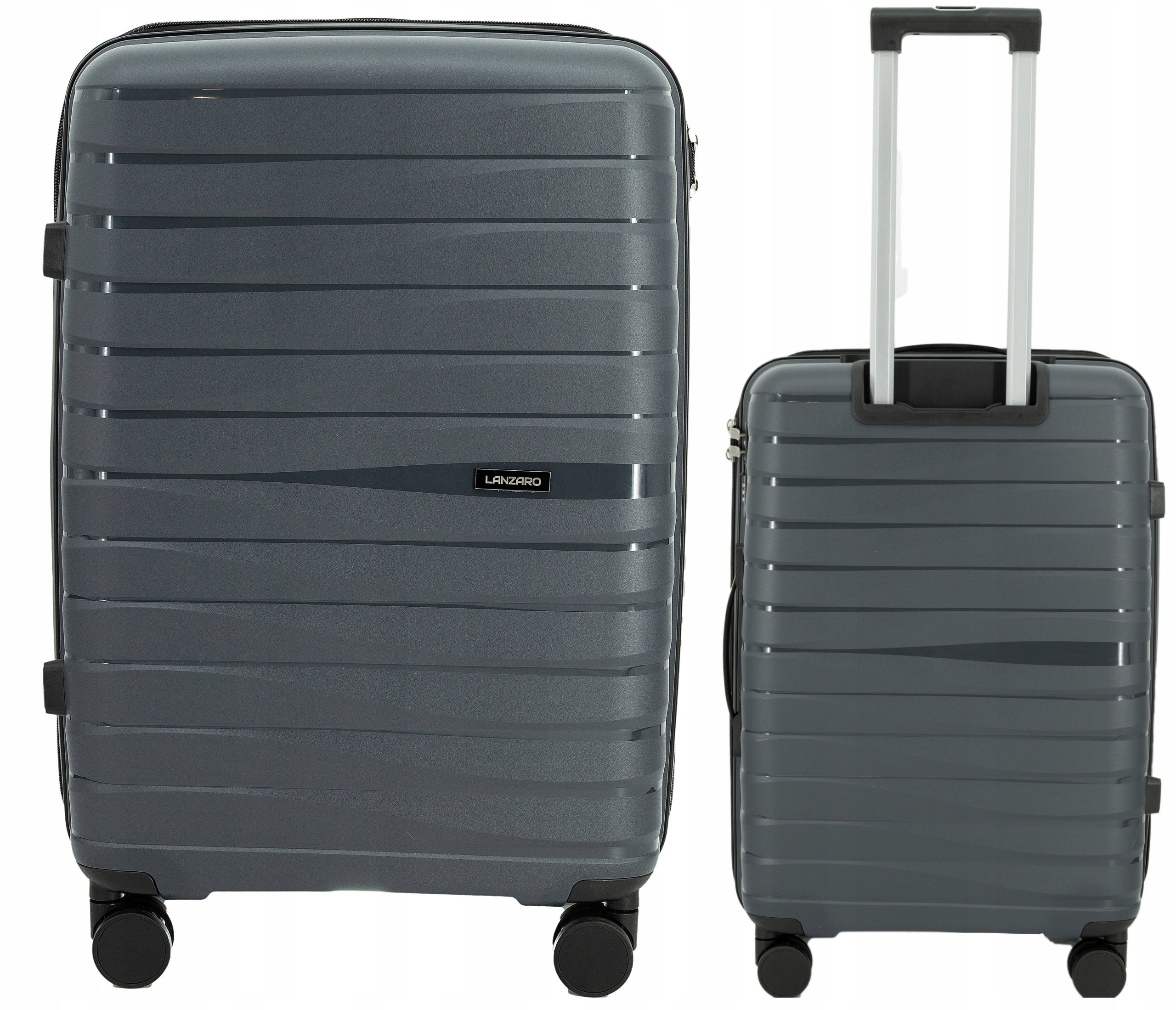 SUITCASE LARGE PP POLYPROPYLENE TRAVEL WHEELS LIGHT LUGGAGE 91L TSA 4 COLORS Manufacturer code PP019 L GRANAT