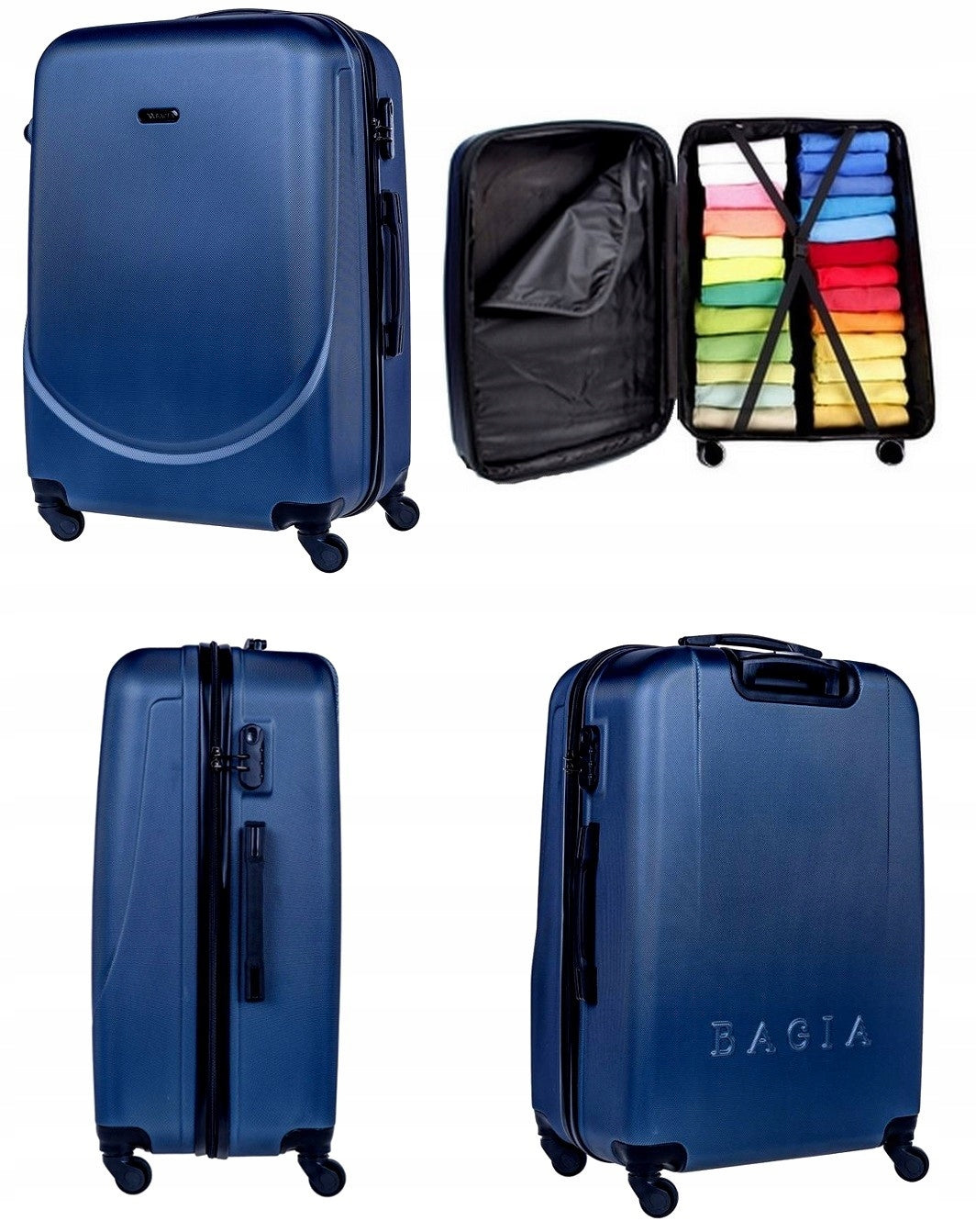 SUITCASE LARGE TRAVEL WHEELS BAGIA 15 X COLOUR XXL