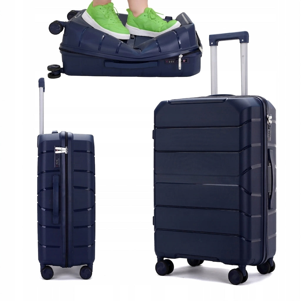 SUITCASE MEDIUM INDESTRUCTIBLE TRAVEL LUGGAGE ON WHEELS "L"